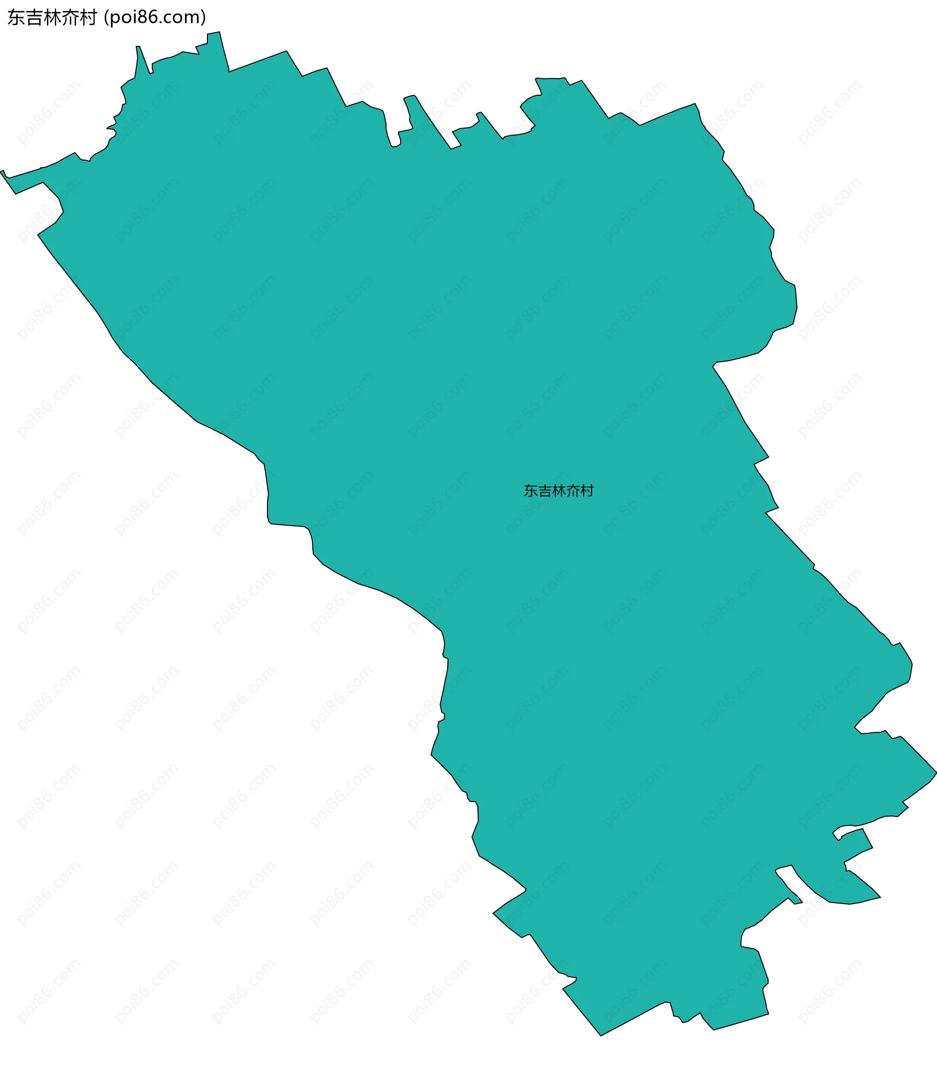 东吉林夼村边界地图