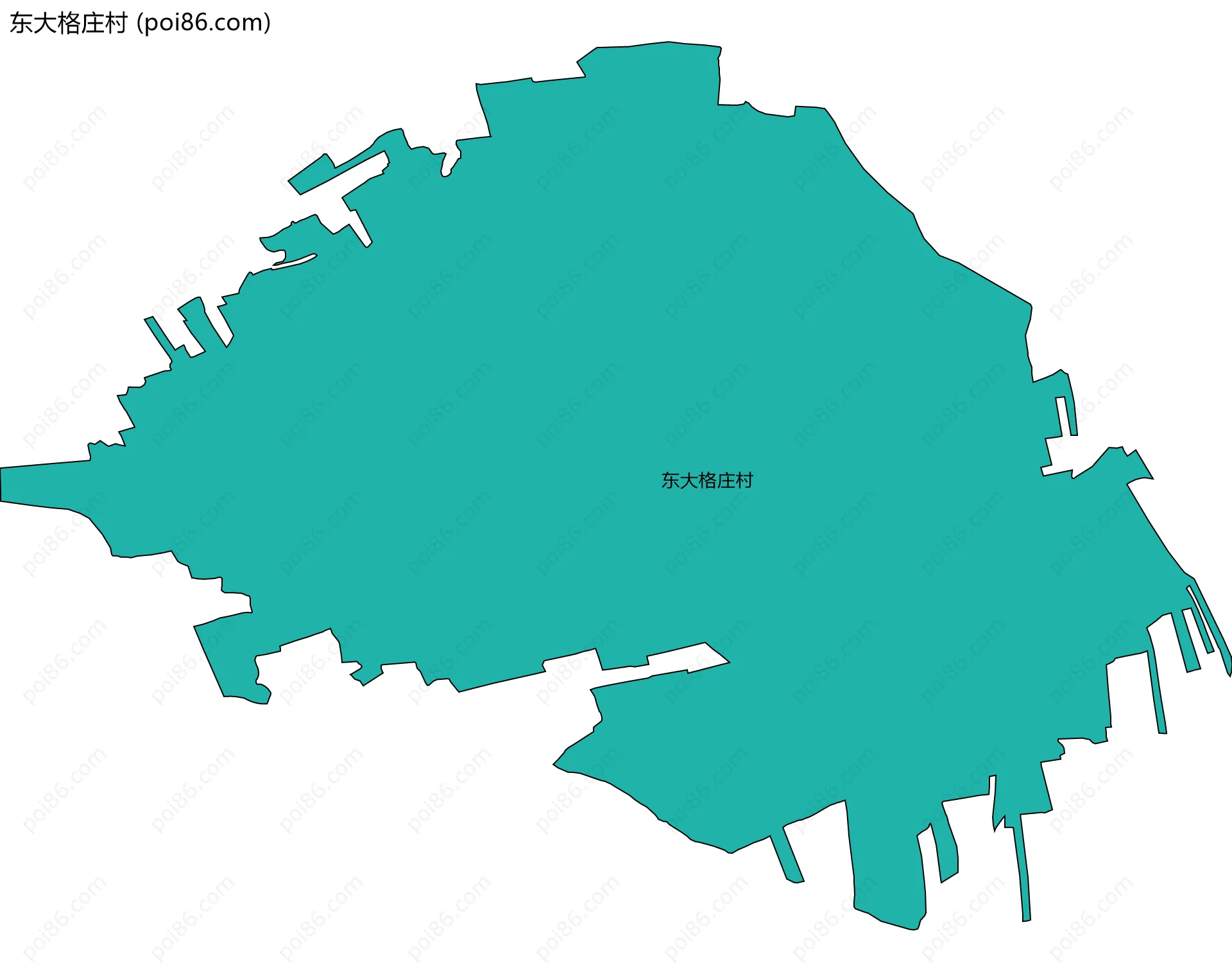 东大格庄村边界地图