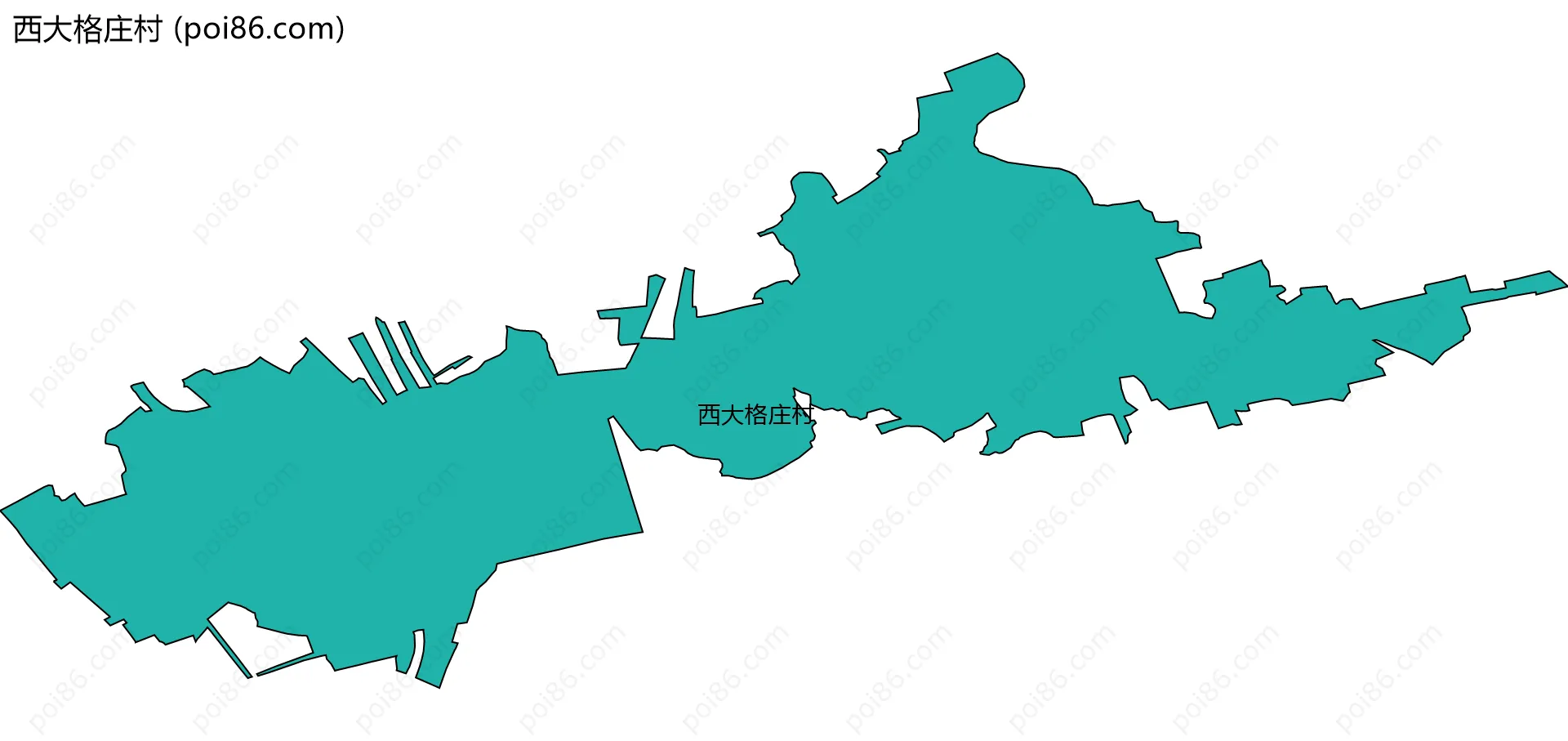 西大格庄村边界地图