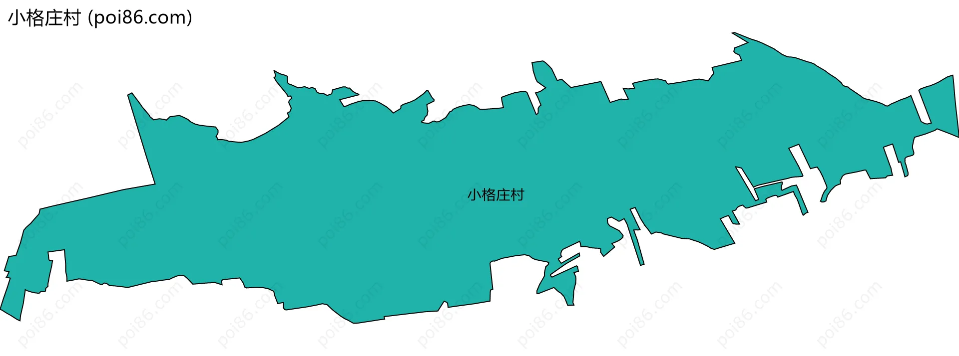 小格庄村边界地图