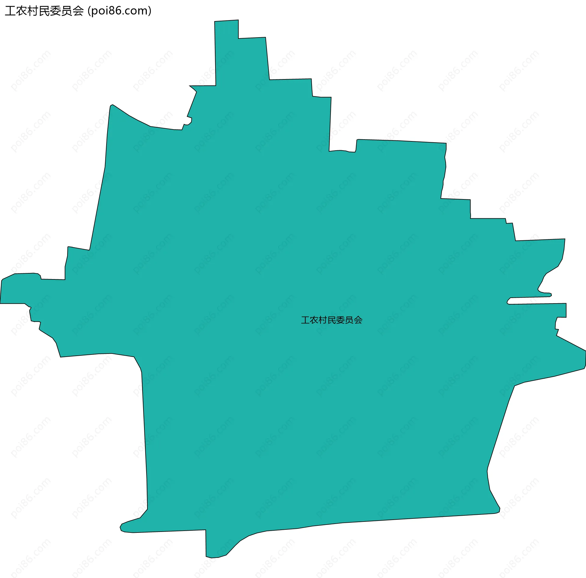 工农村民委员会边界地图