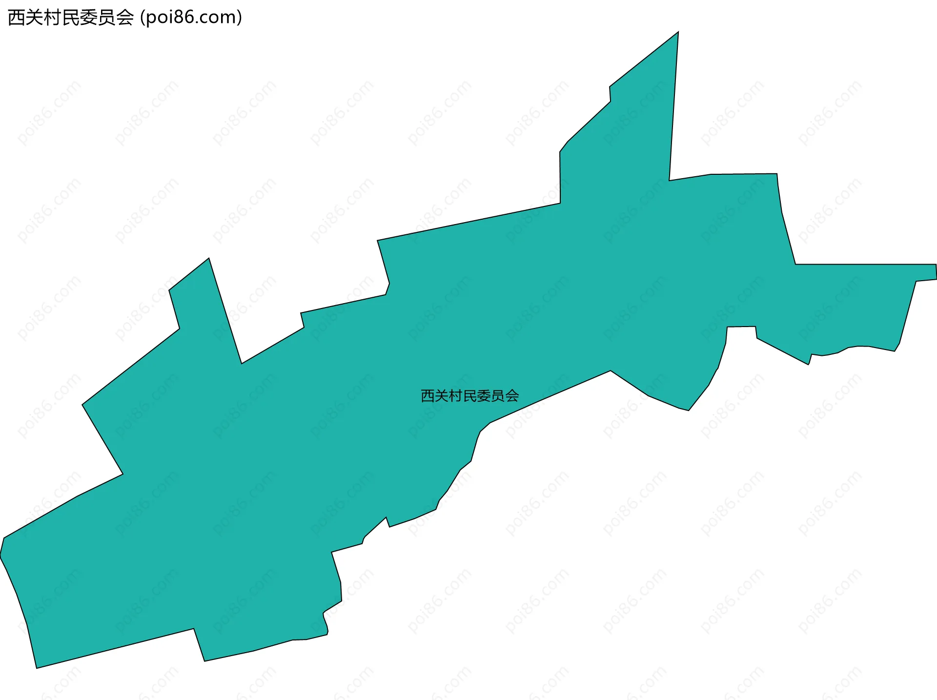 西关村民委员会边界地图