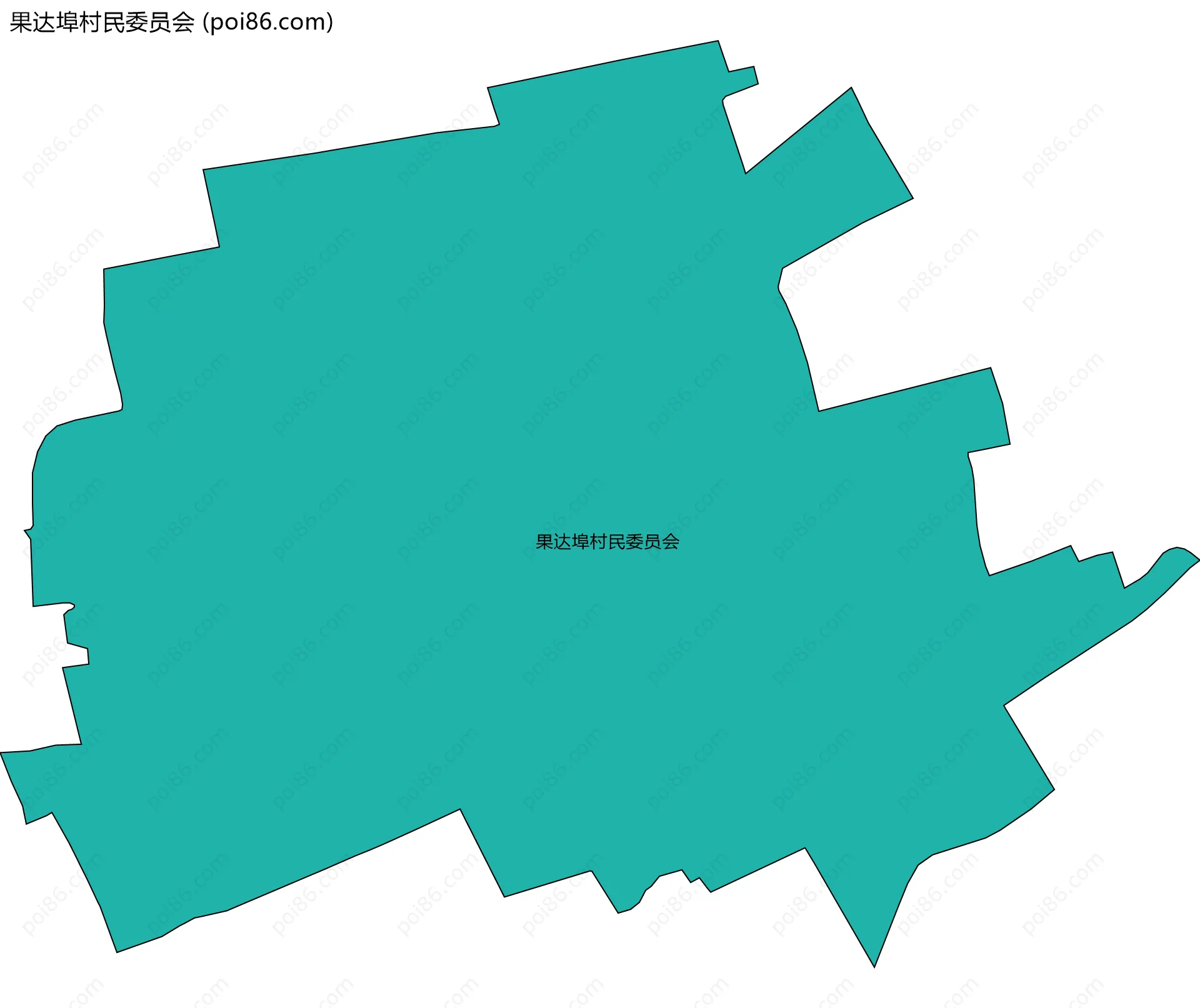 果达埠村民委员会边界地图