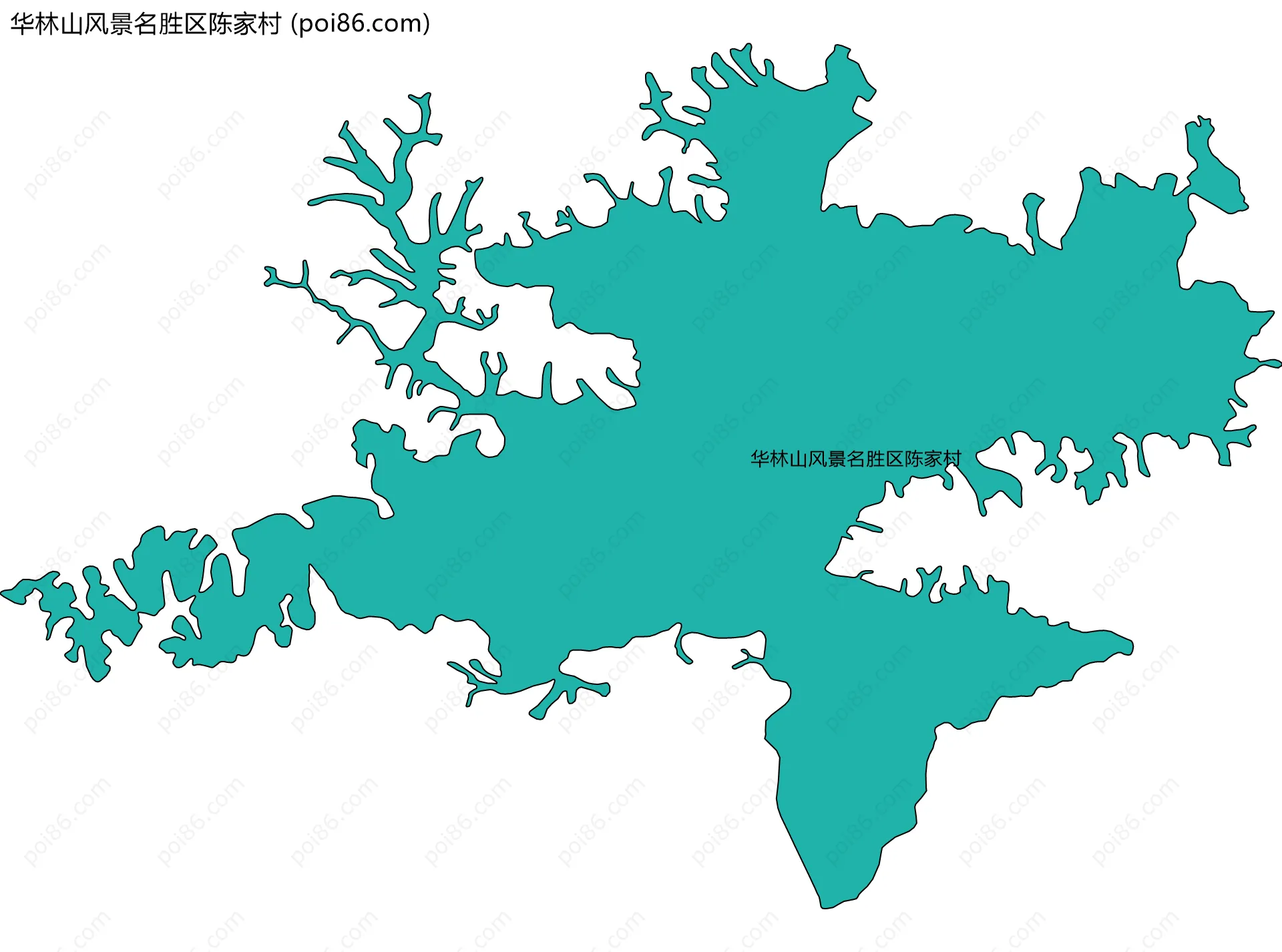 华林山风景名胜区陈家村边界地图