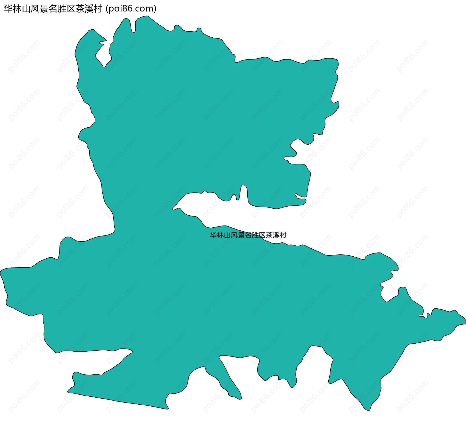 华林山风景名胜区茶溪村边界地图
