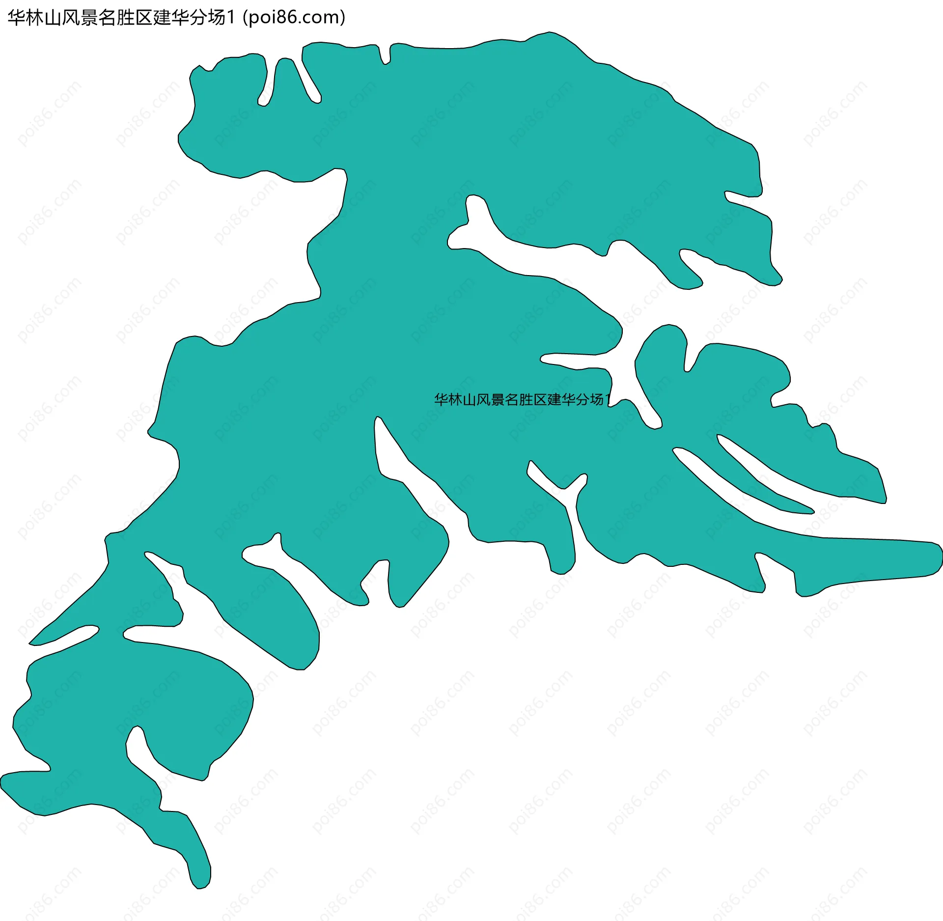 华林山风景名胜区建华分场1边界地图