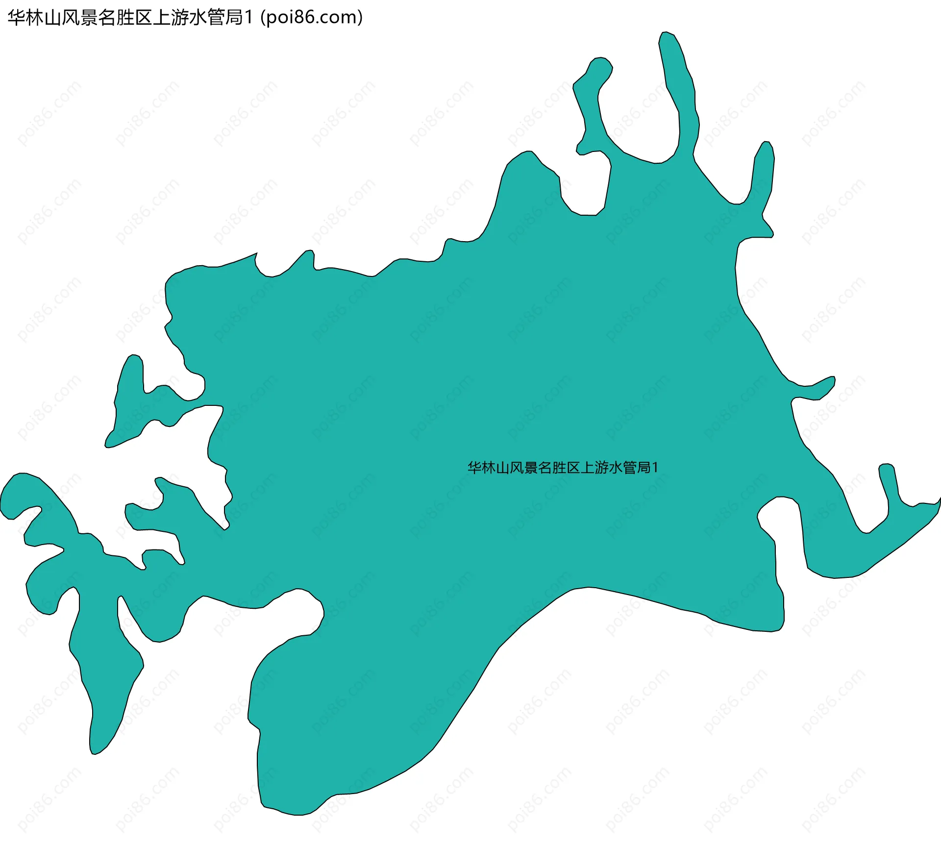 华林山风景名胜区上游水管局1边界地图