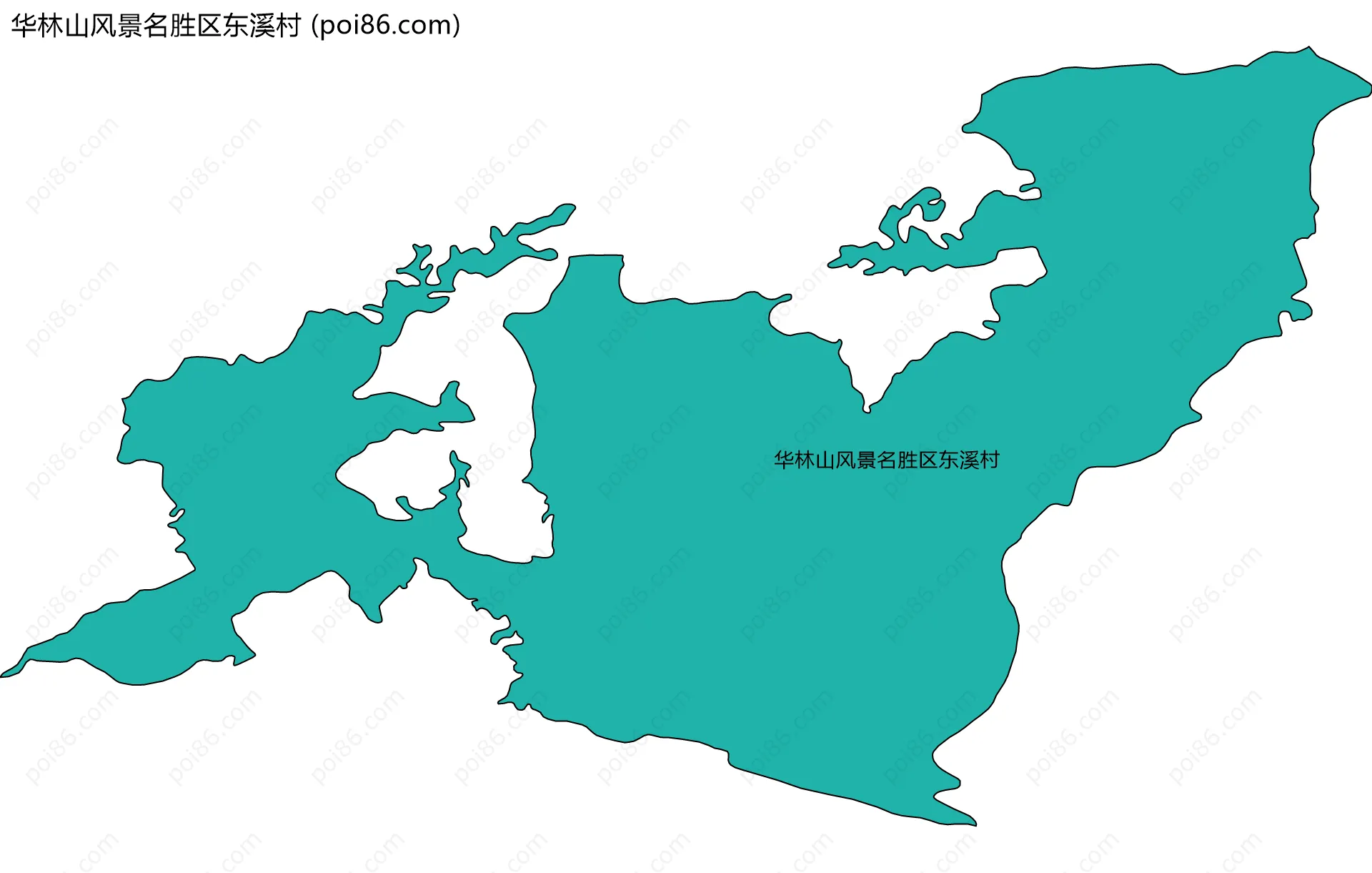 华林山风景名胜区东溪村边界地图