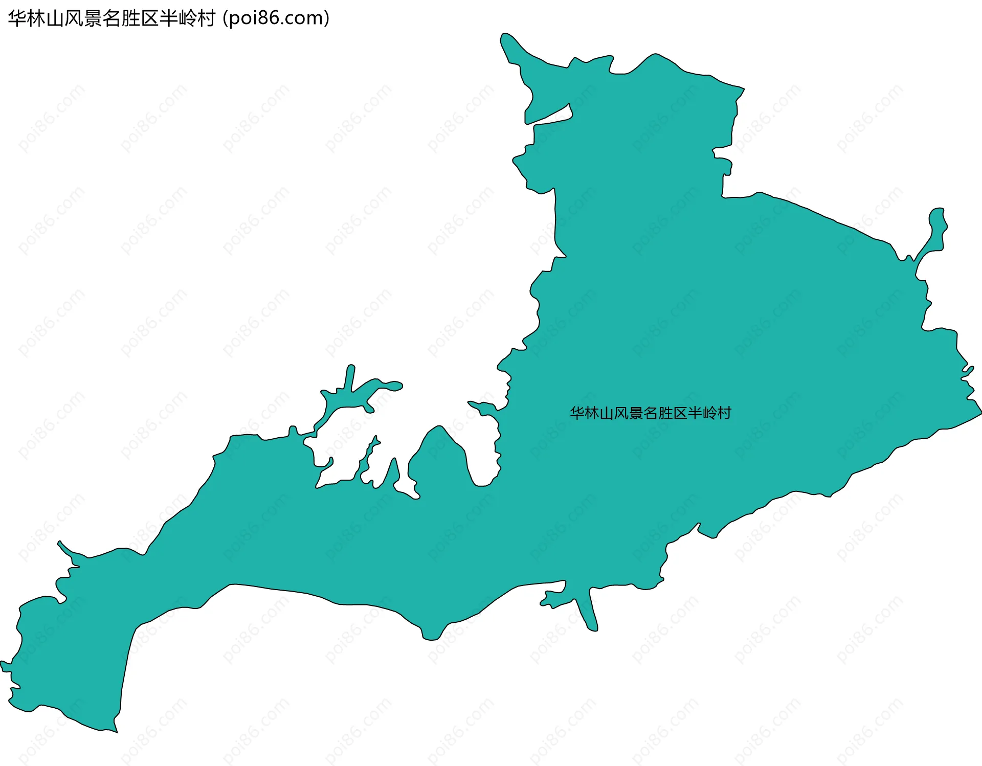 华林山风景名胜区半岭村边界地图