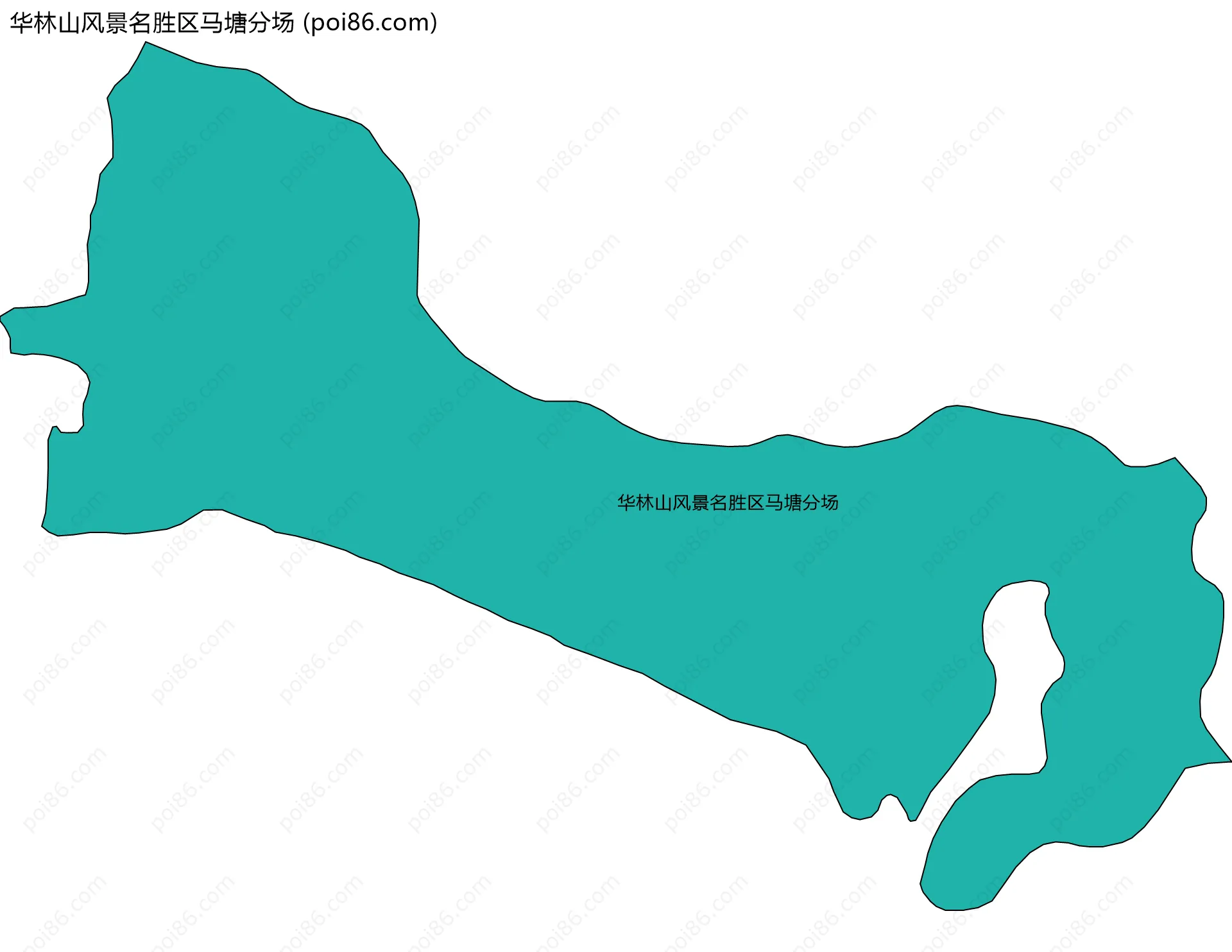华林山风景名胜区马塘分场边界地图