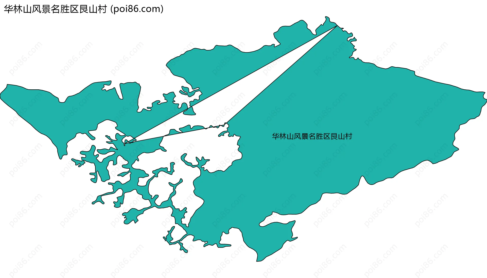 华林山风景名胜区艮山村边界地图