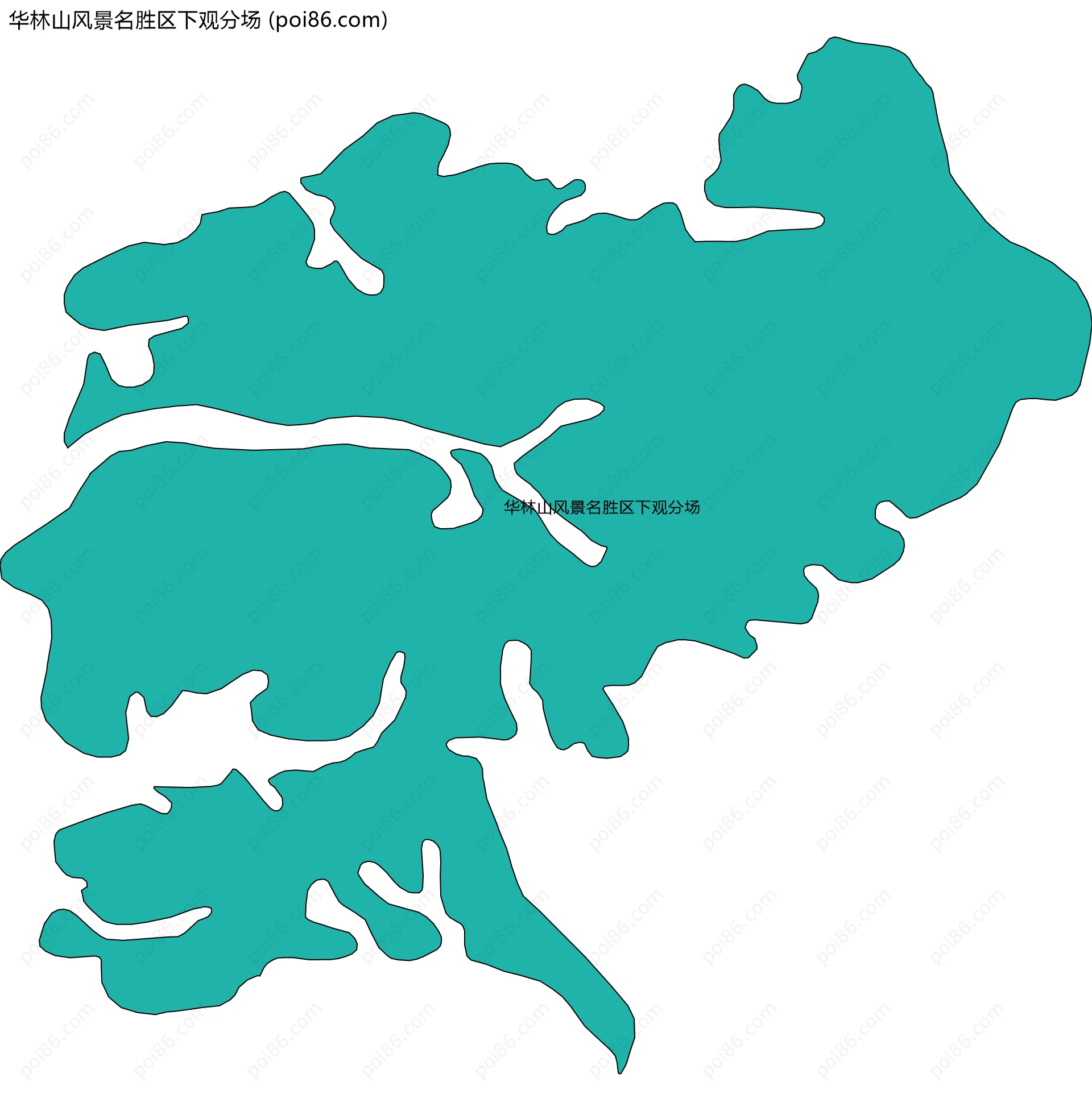 华林山风景名胜区下观分场边界地图