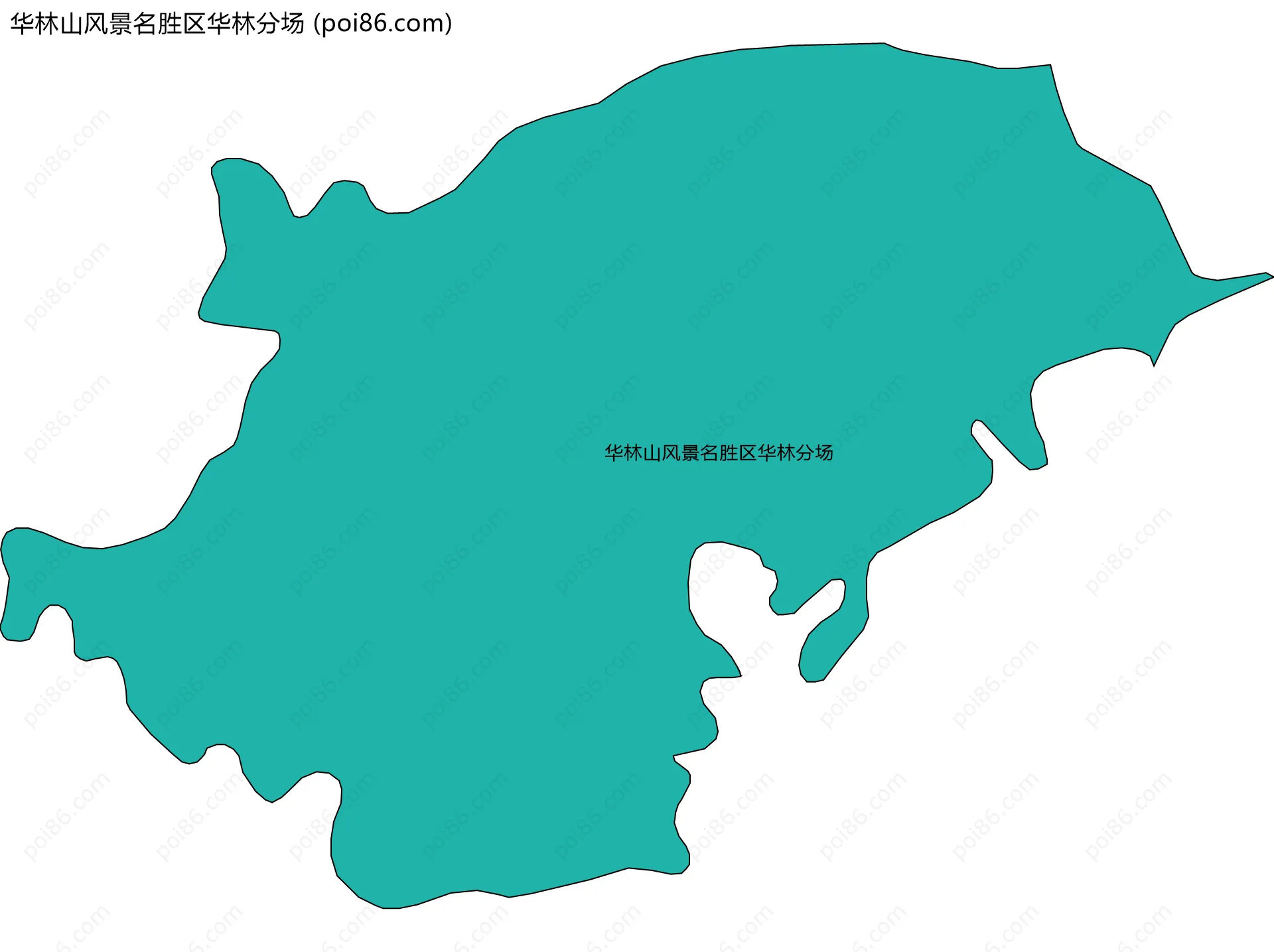 华林山风景名胜区华林分场边界地图