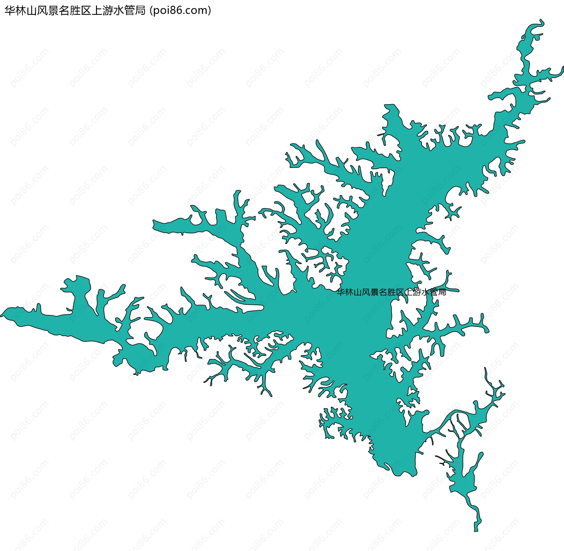 华林山风景名胜区上游水管局边界地图