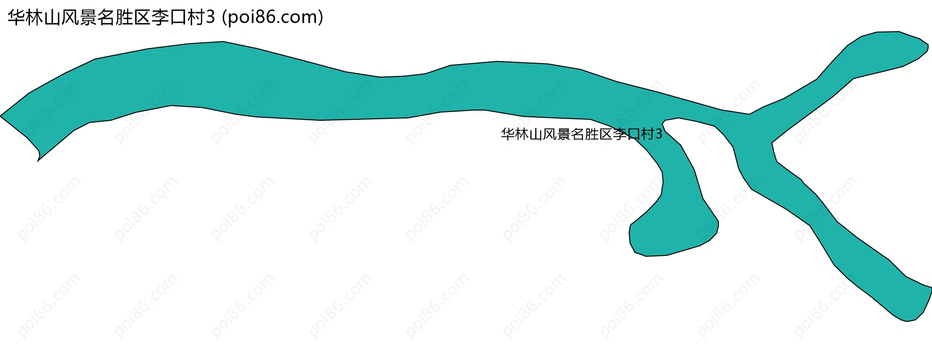 华林山风景名胜区李口村3边界地图