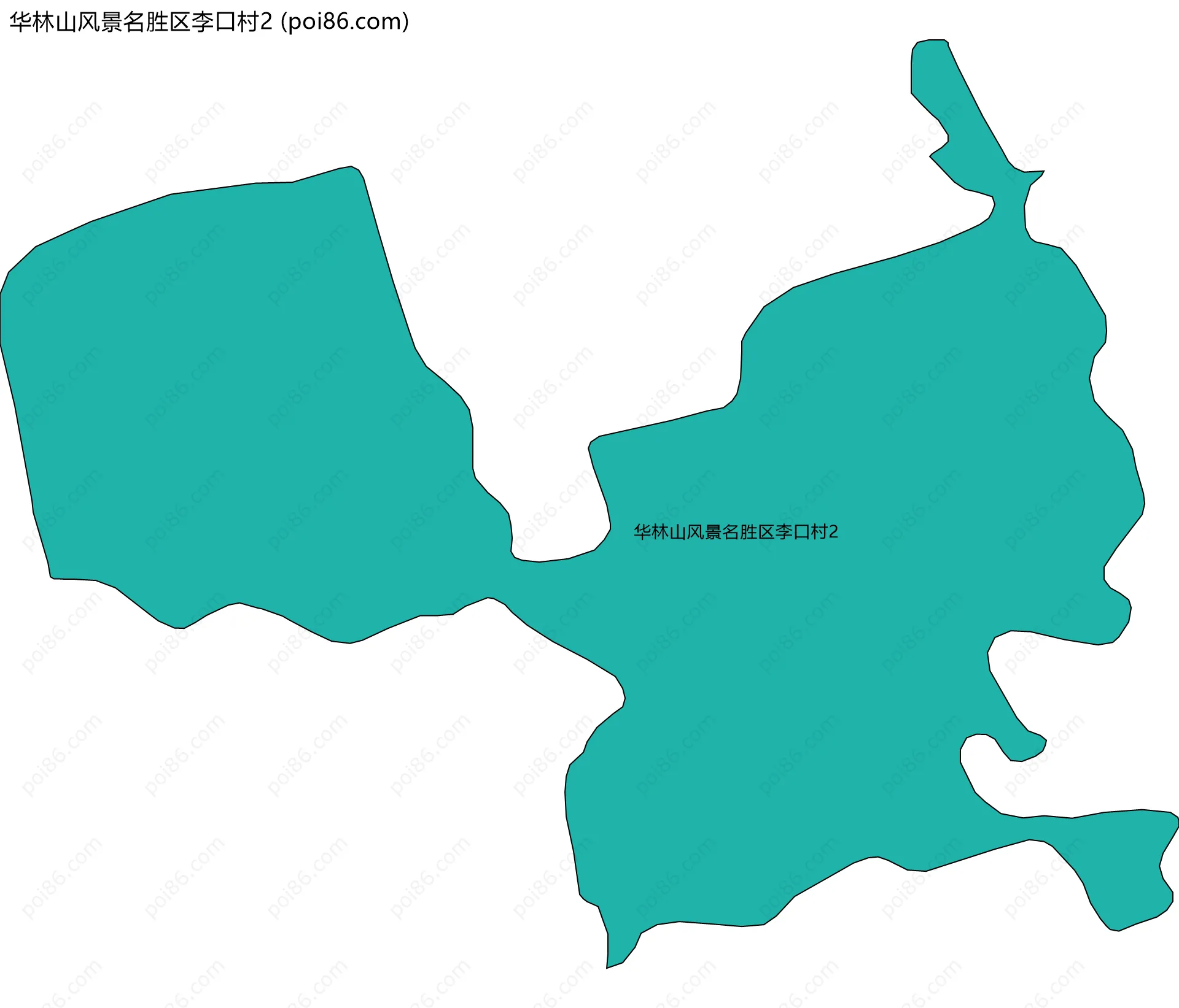 华林山风景名胜区李口村2边界地图