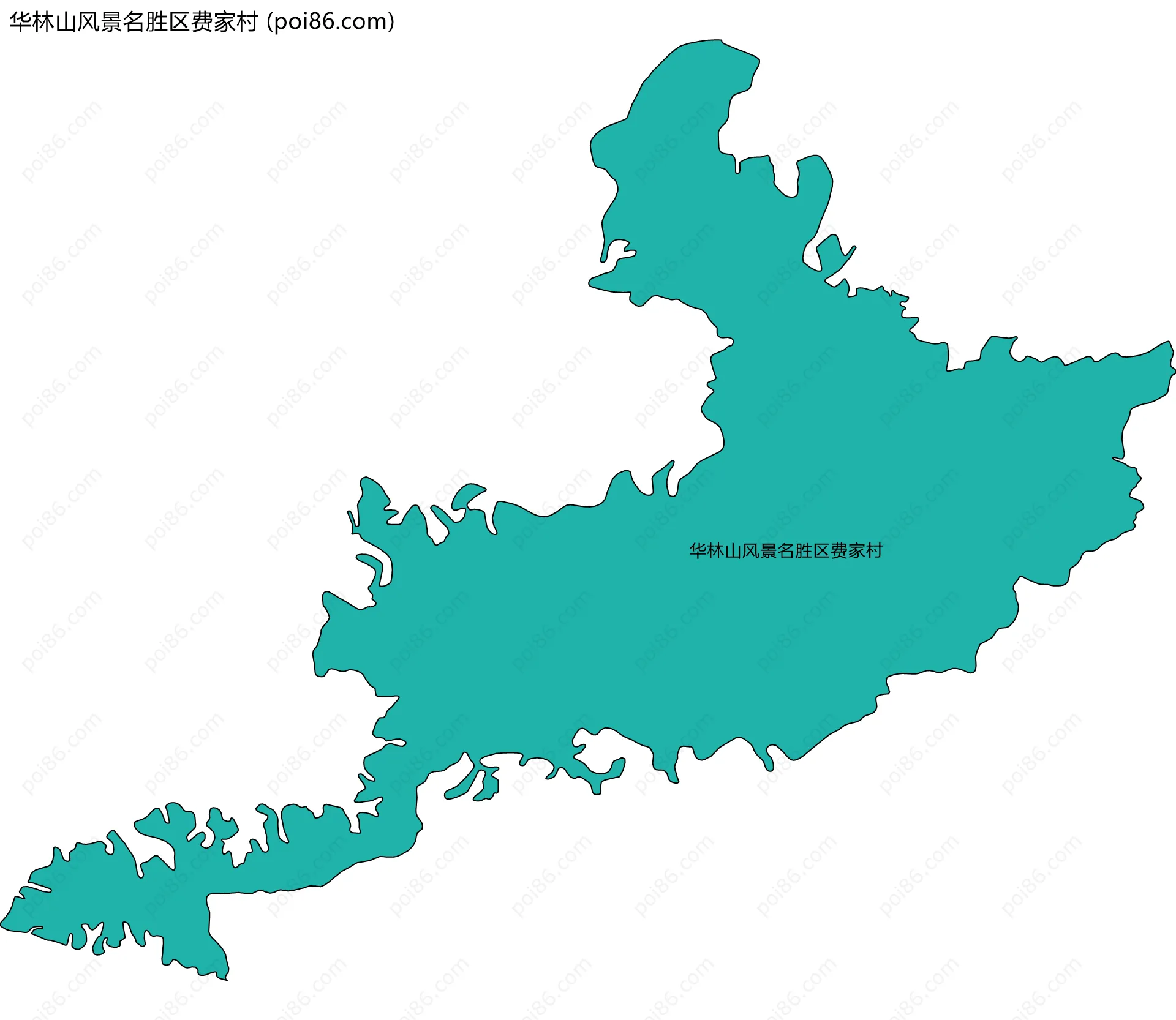 华林山风景名胜区费家村边界地图