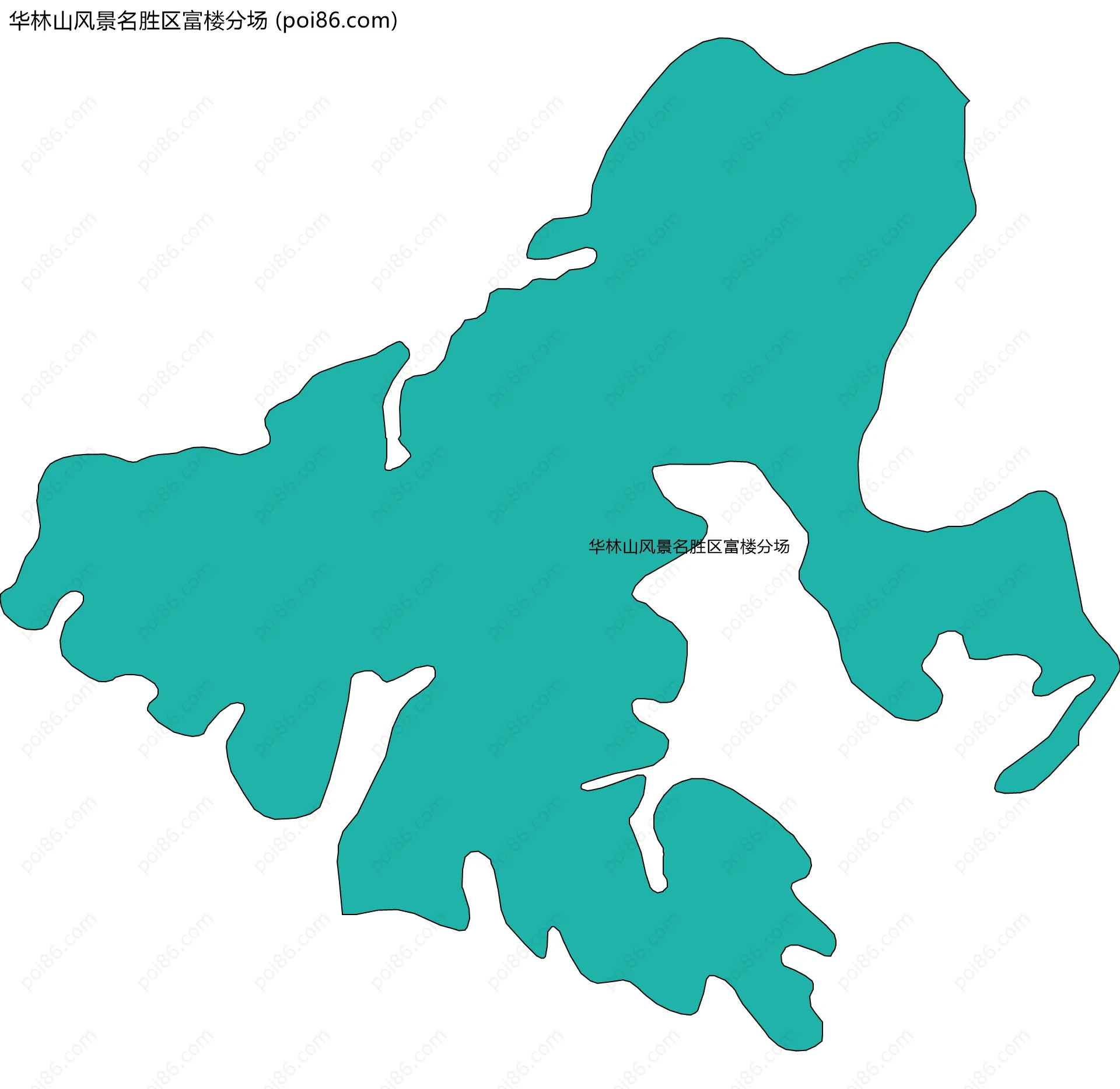 华林山风景名胜区富楼分场边界地图