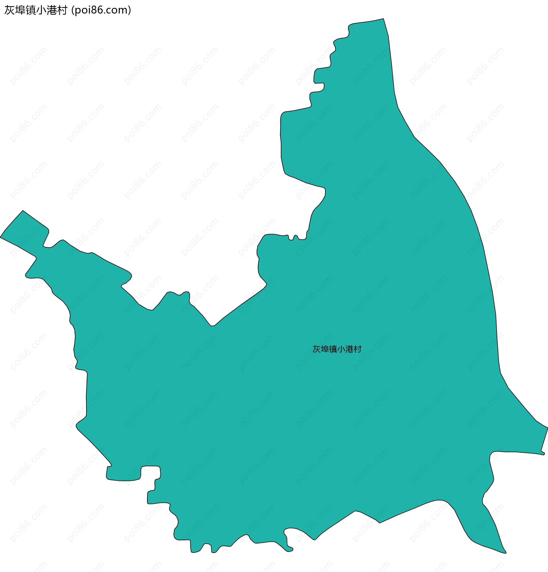 灰埠镇小港村边界地图