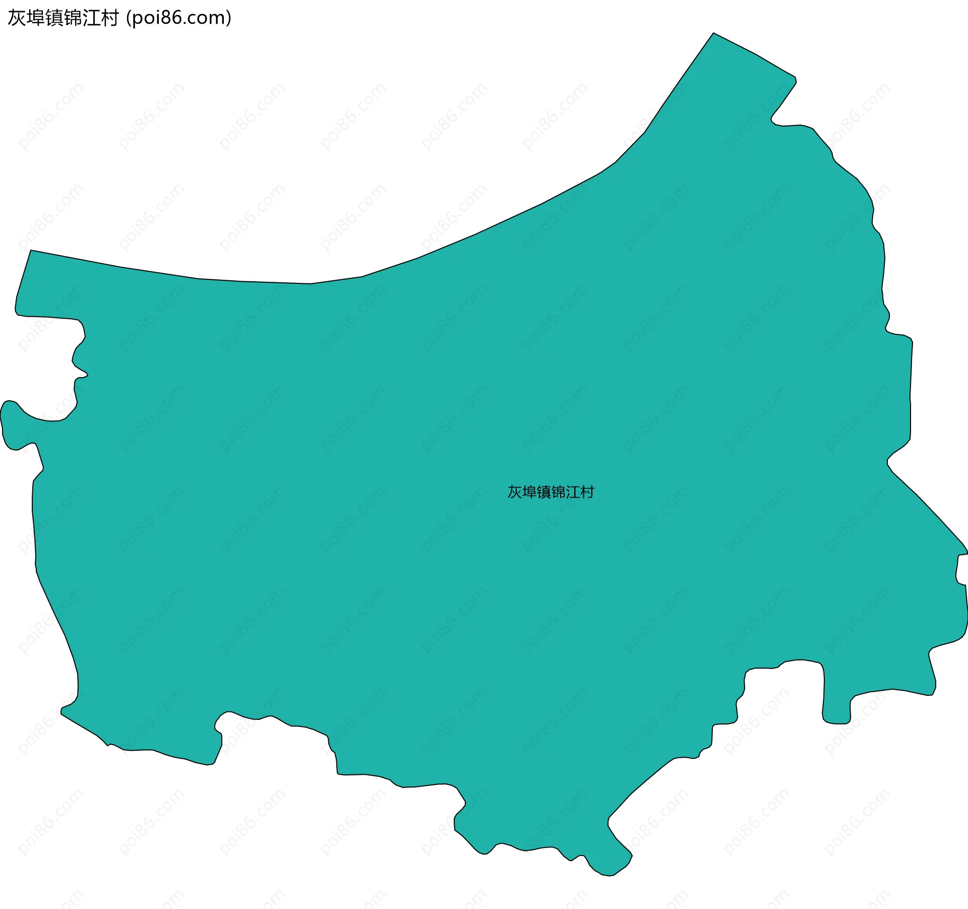 灰埠镇锦江村边界地图
