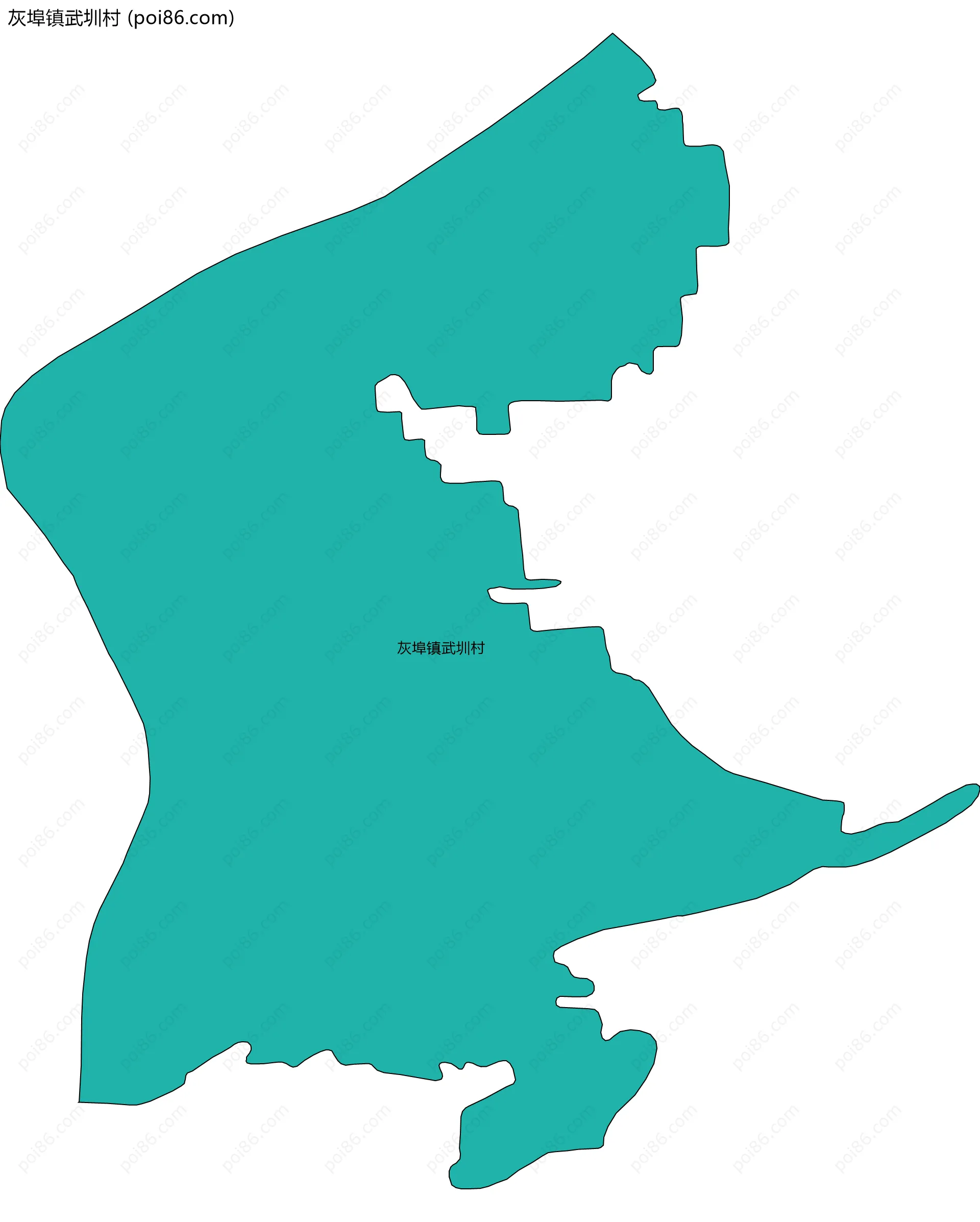 灰埠镇武圳村边界地图