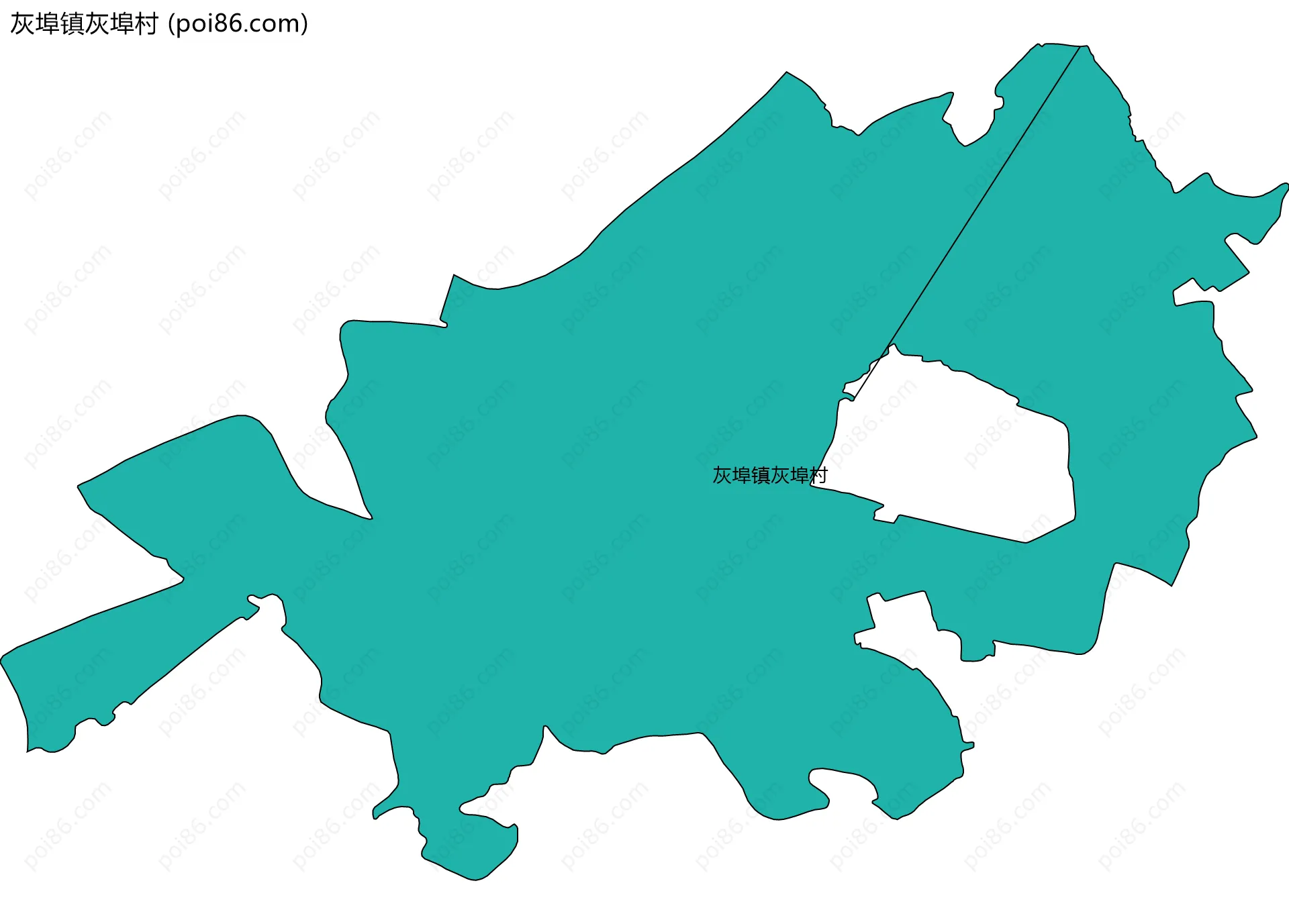 灰埠镇灰埠村边界地图