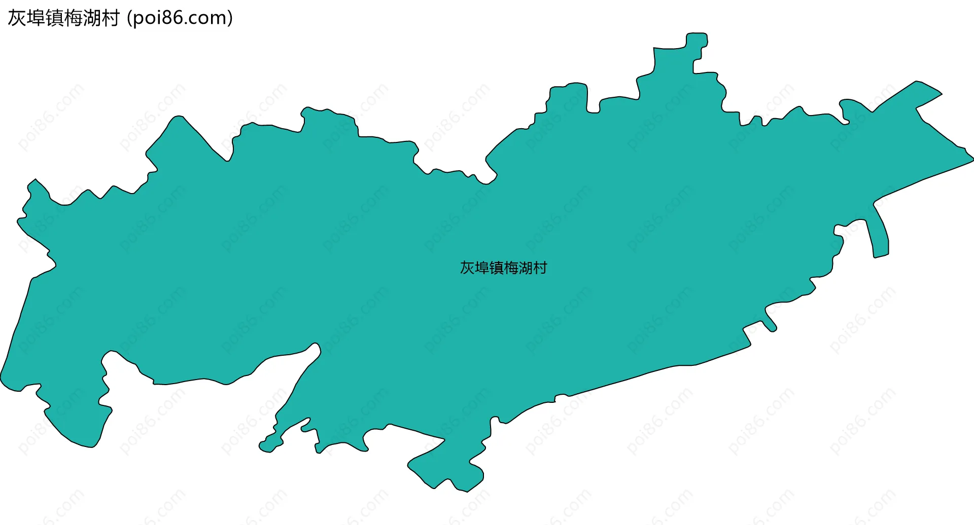 灰埠镇梅湖村边界地图