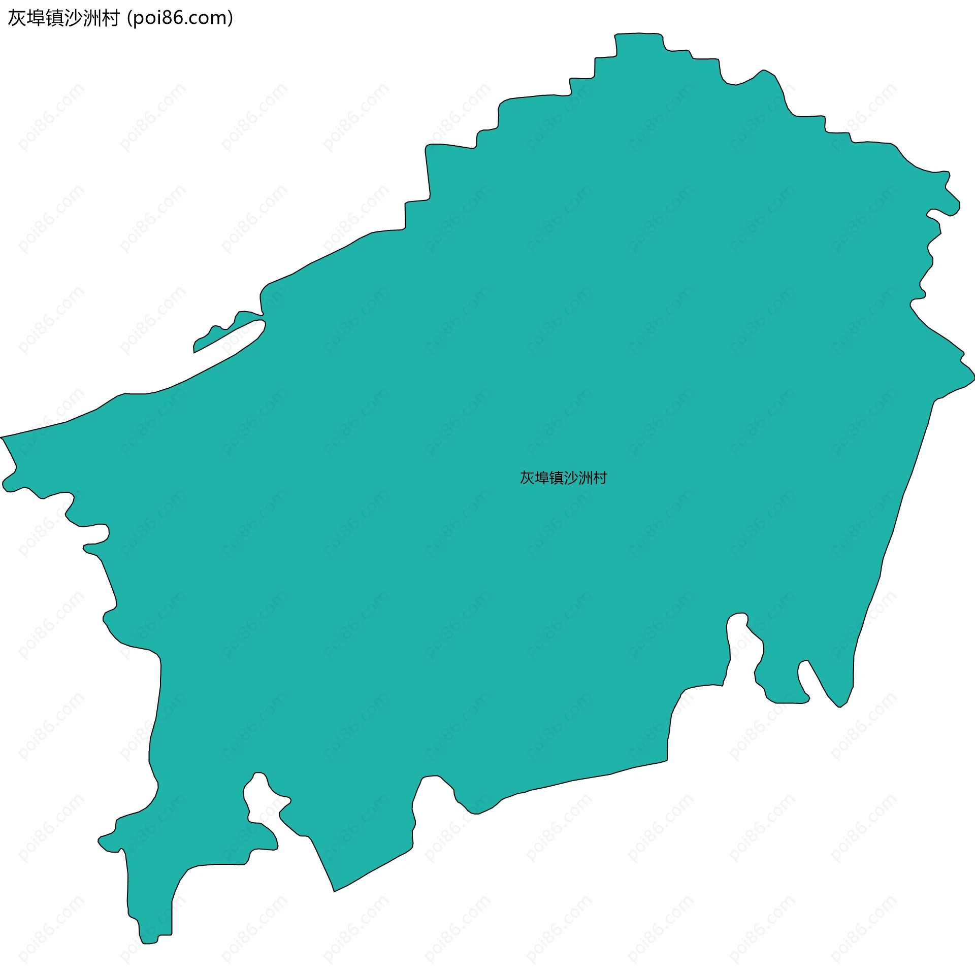 灰埠镇沙洲村边界地图