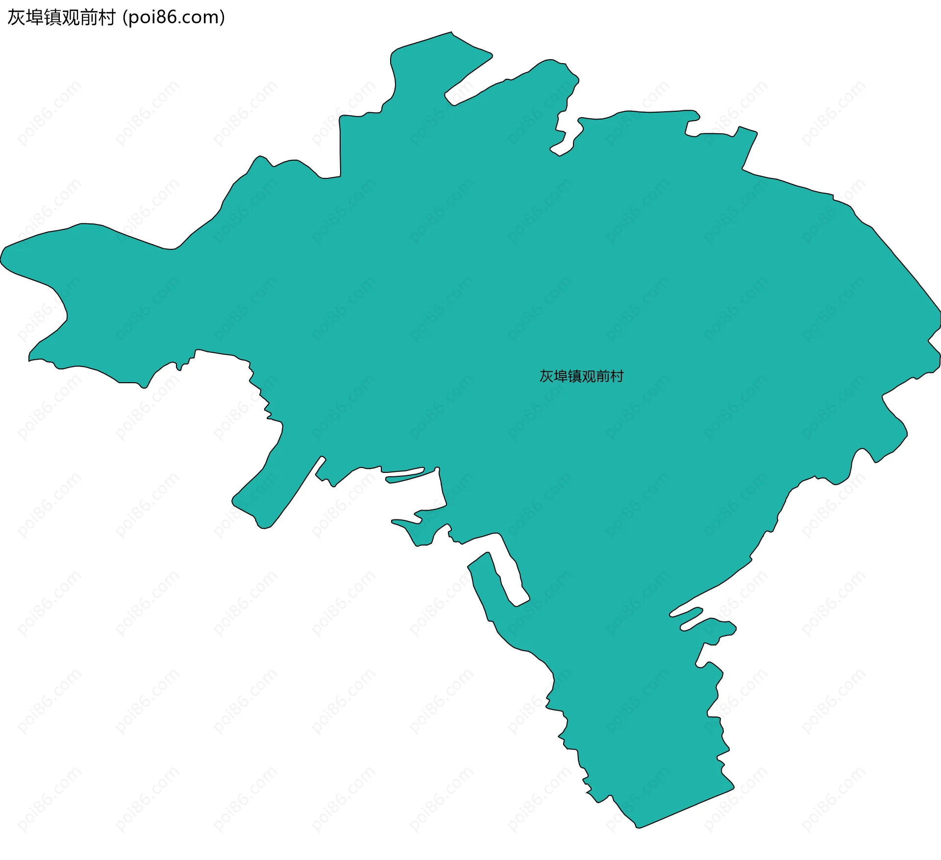 灰埠镇观前村边界地图