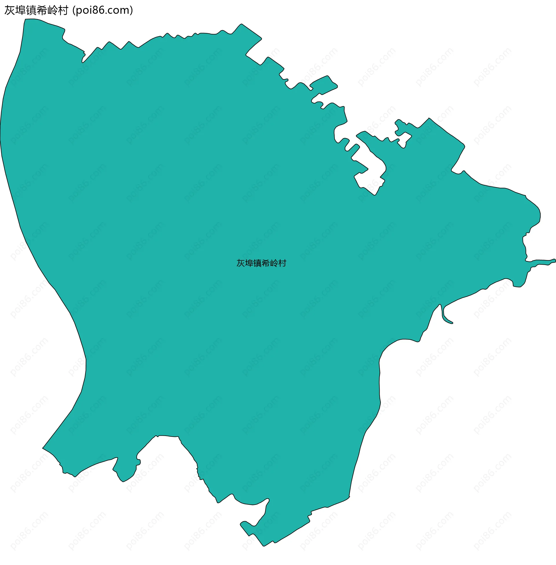 灰埠镇希岭村边界地图