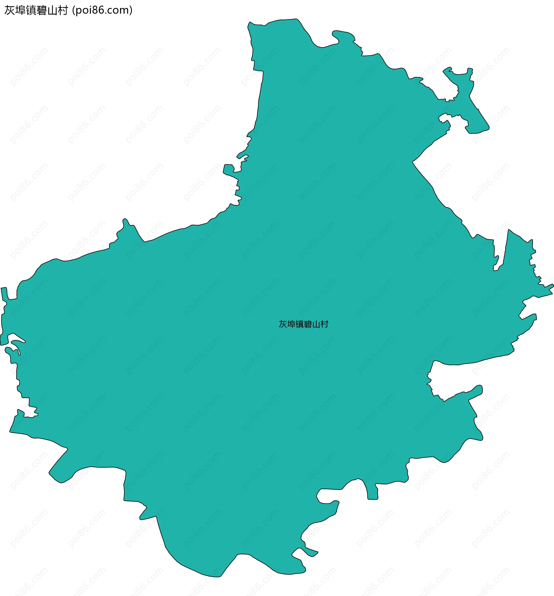 灰埠镇碧山村边界地图