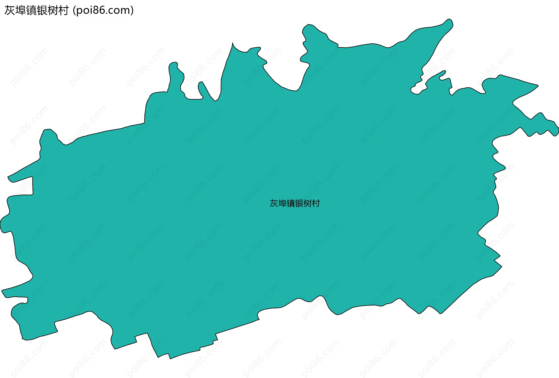 灰埠镇银树村边界地图