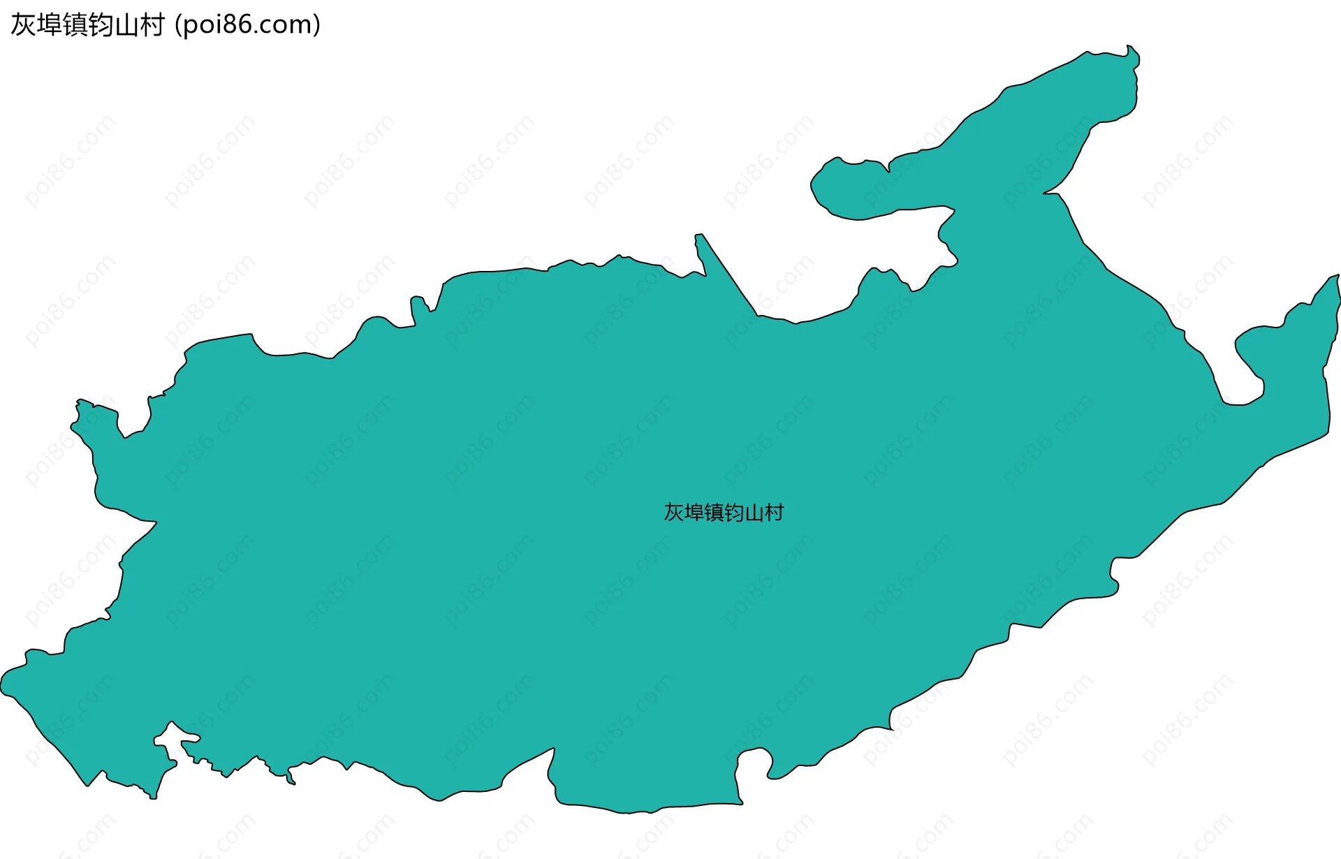 灰埠镇钧山村边界地图
