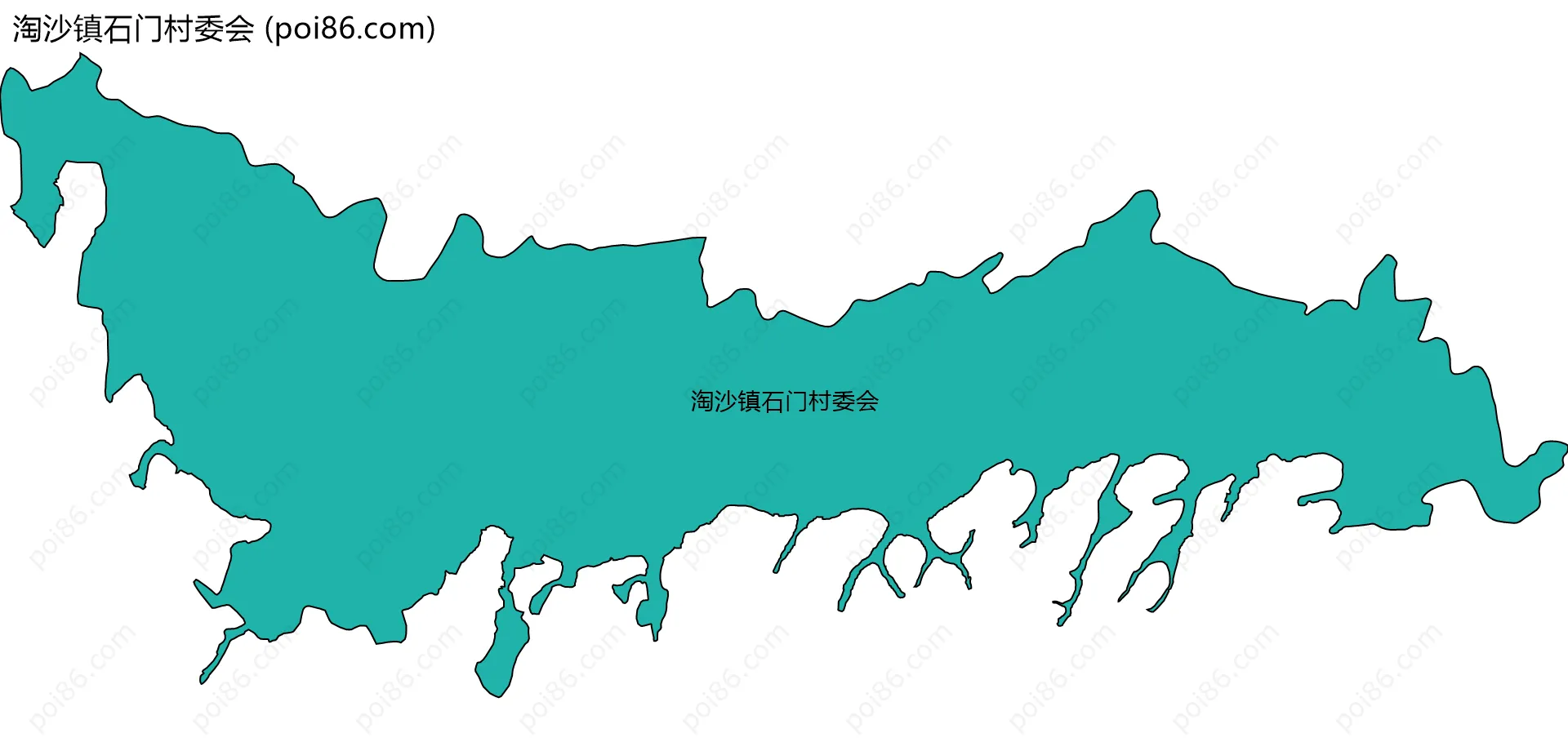 淘沙镇石门村委会边界地图