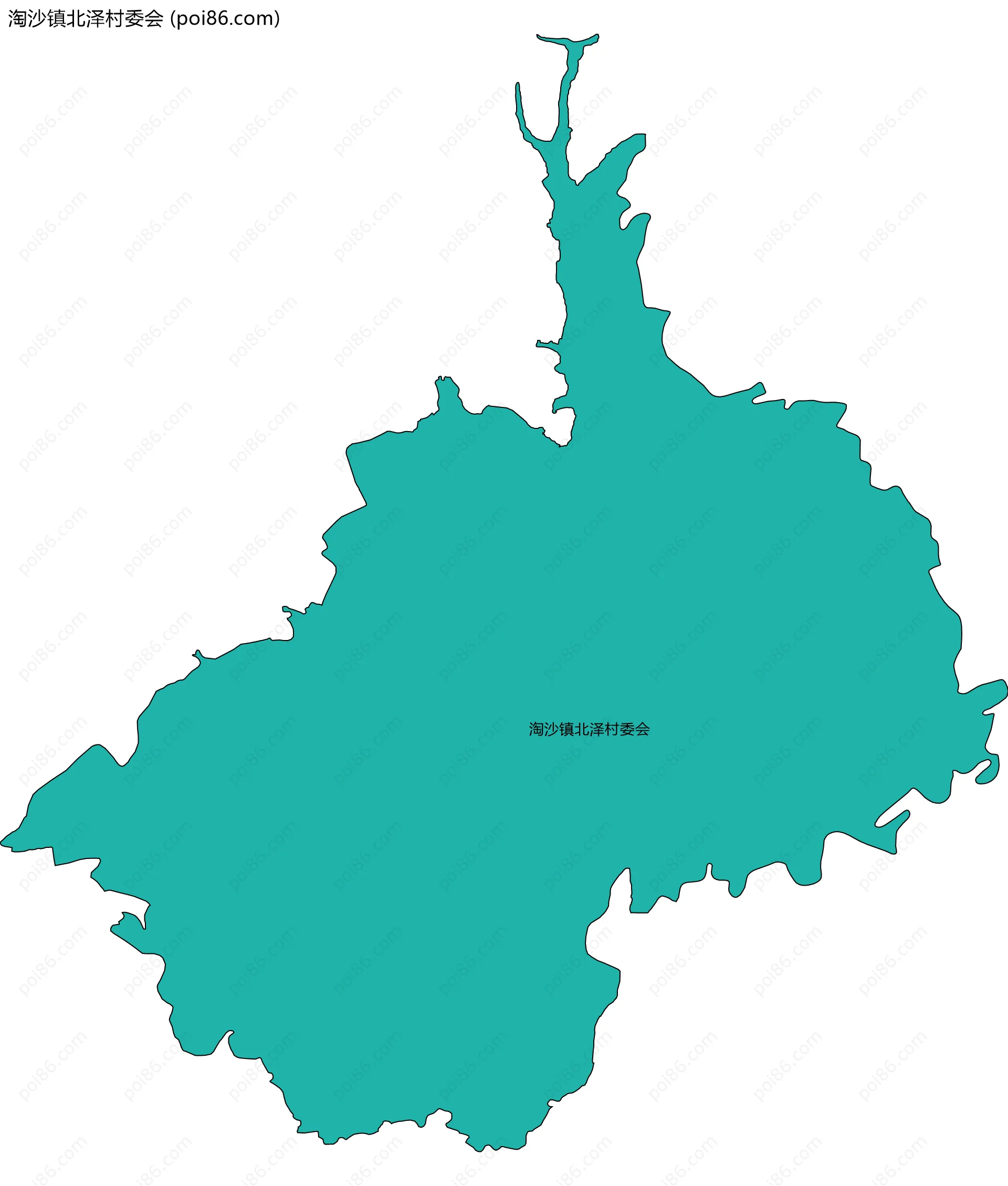 淘沙镇北泽村委会边界地图