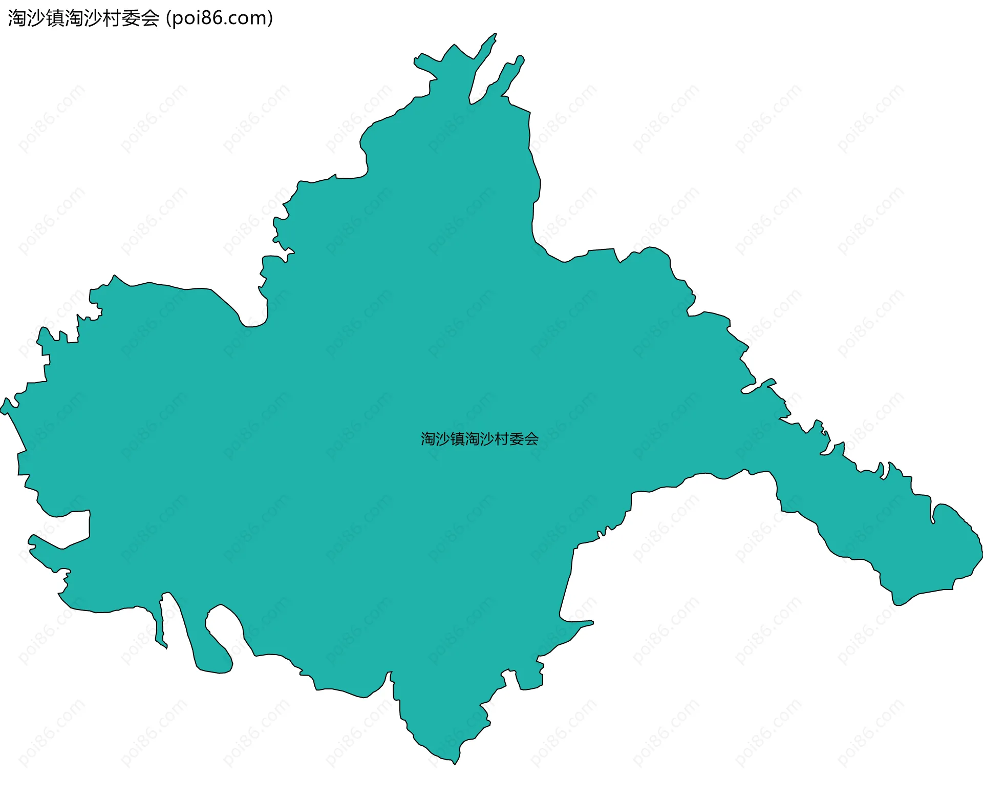 淘沙镇淘沙村委会边界地图