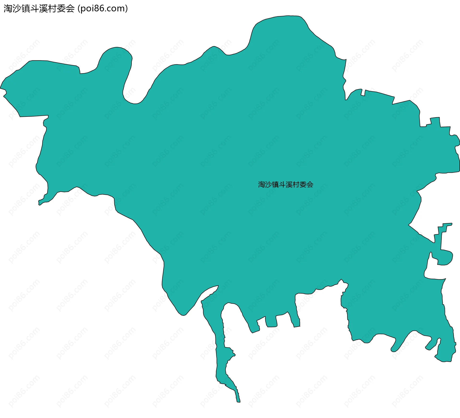 淘沙镇斗溪村委会边界地图