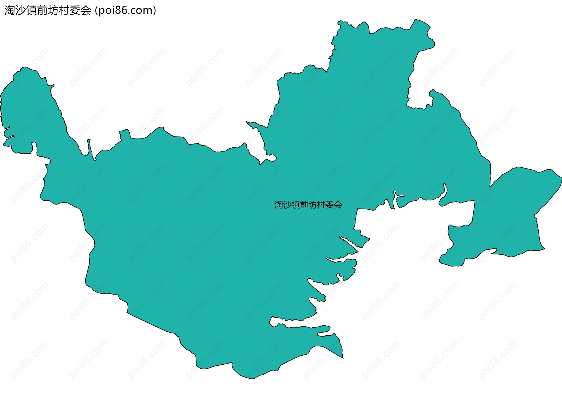 淘沙镇前坊村委会边界地图