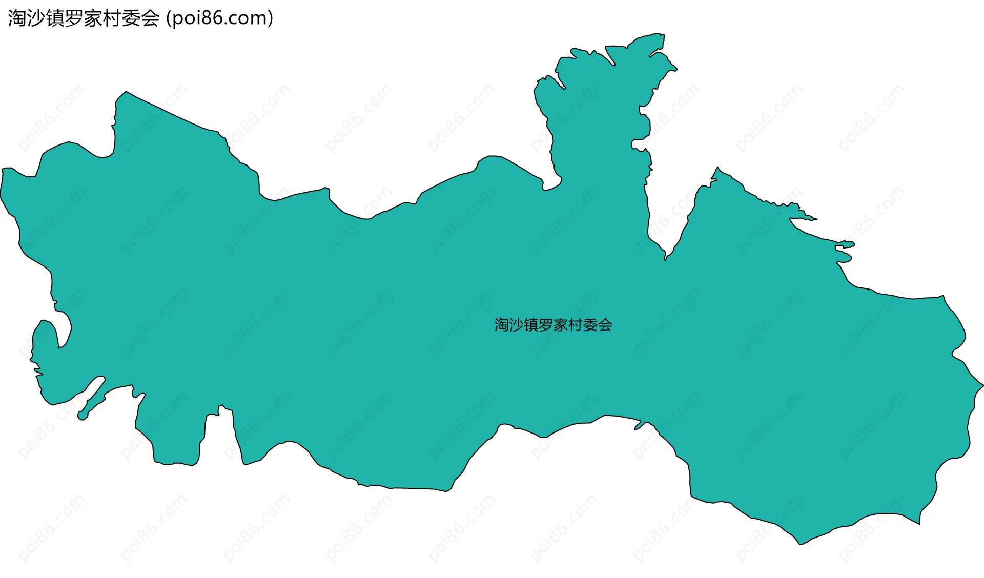 淘沙镇罗家村委会边界地图
