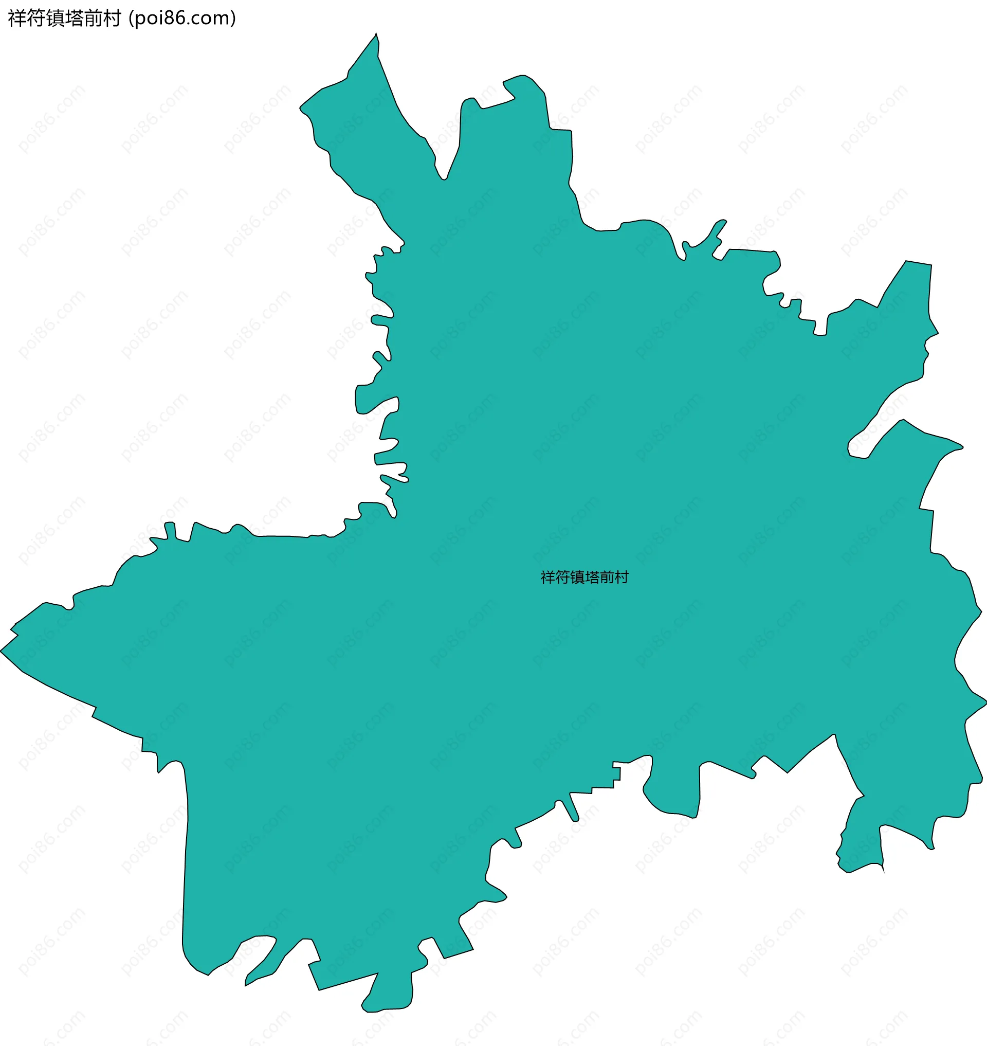 祥符镇塔前村边界地图