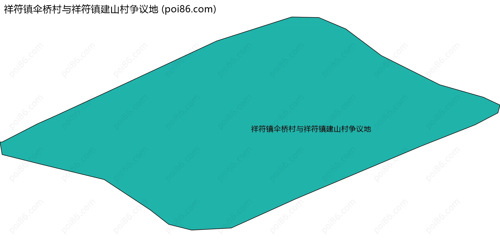 祥符镇伞桥村与祥符镇建山村争议地边界地图