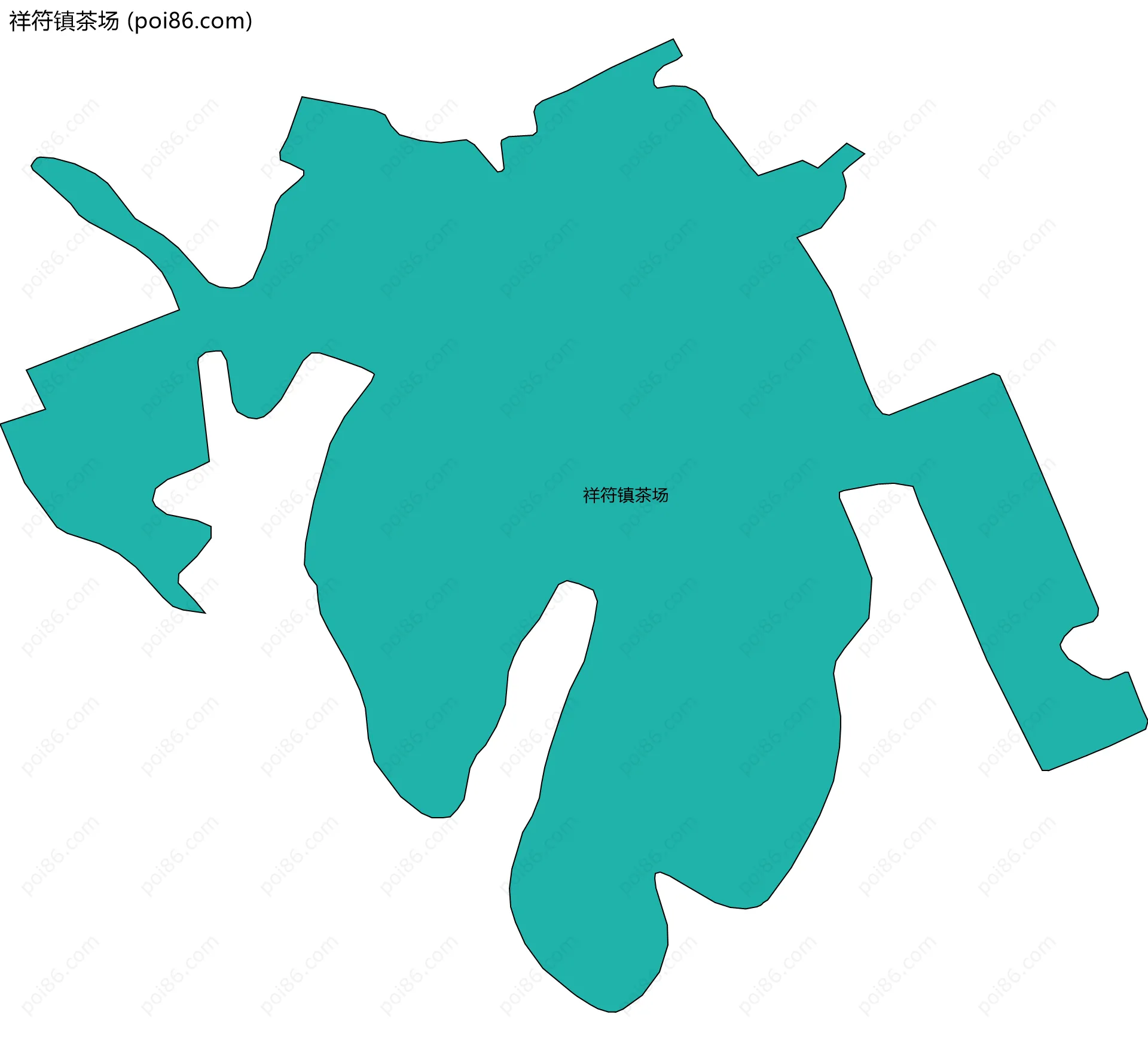 祥符镇茶场边界地图