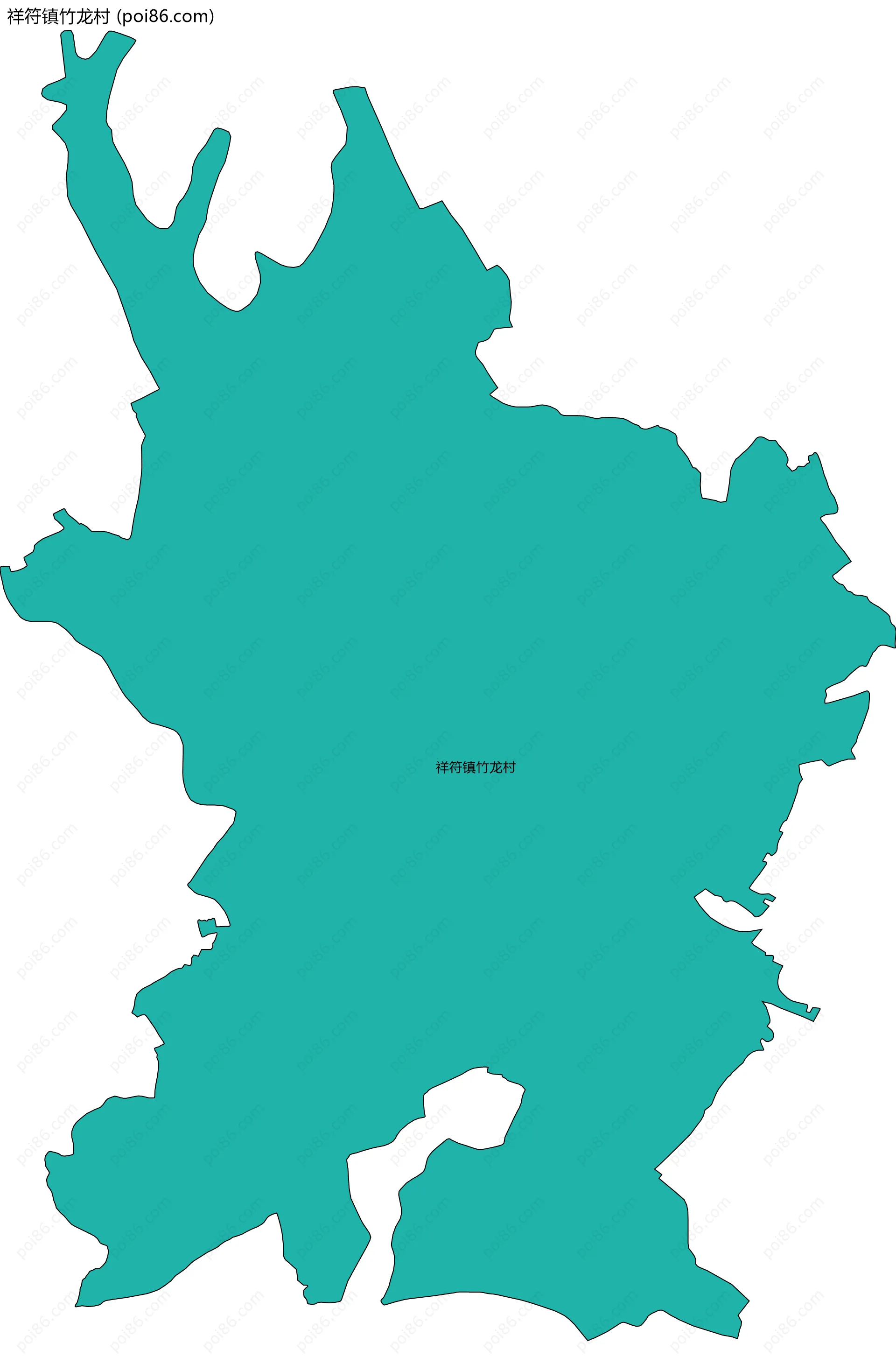 祥符镇竹龙村边界地图