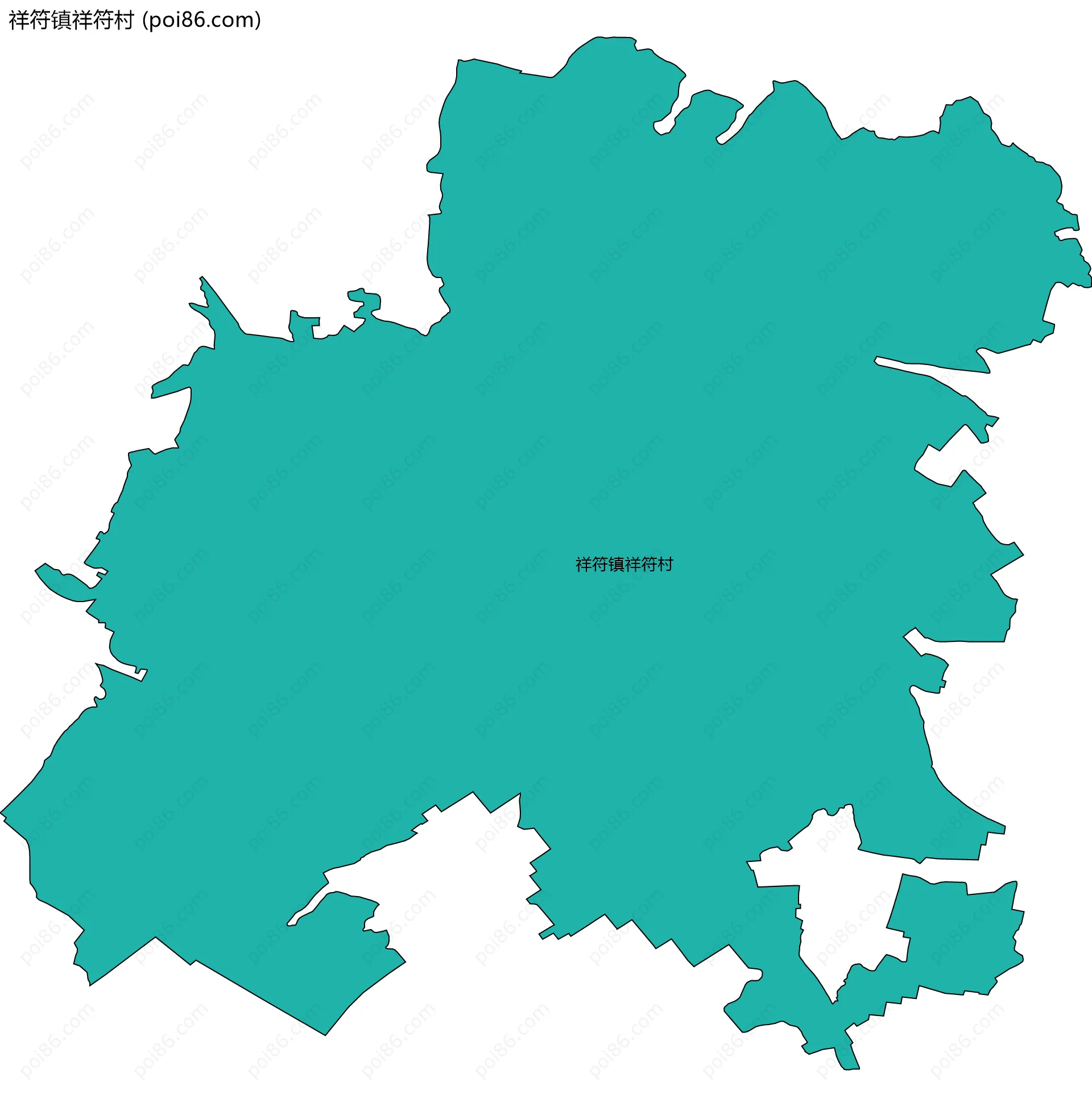 祥符镇祥符村边界地图