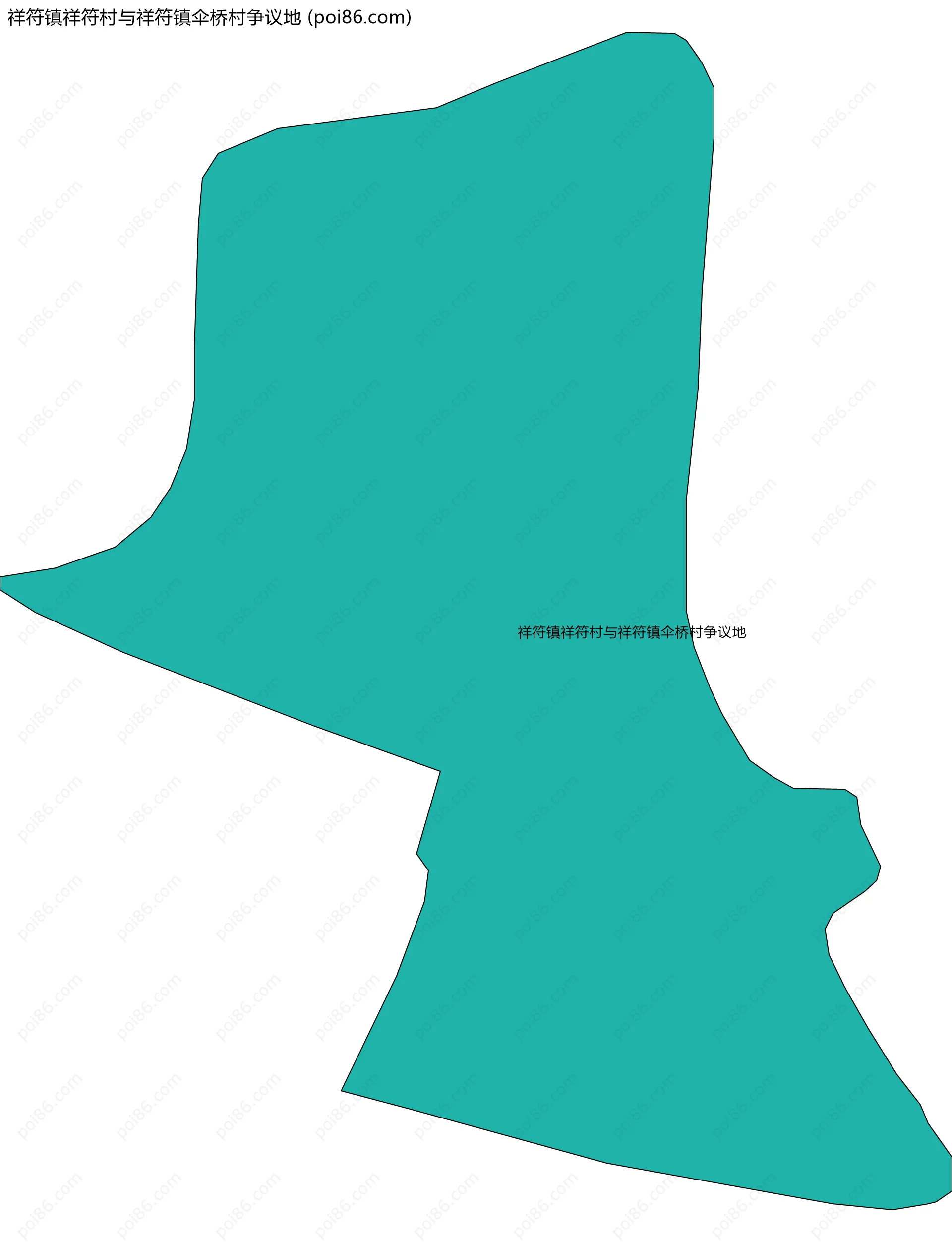 祥符镇祥符村与祥符镇伞桥村争议地边界地图