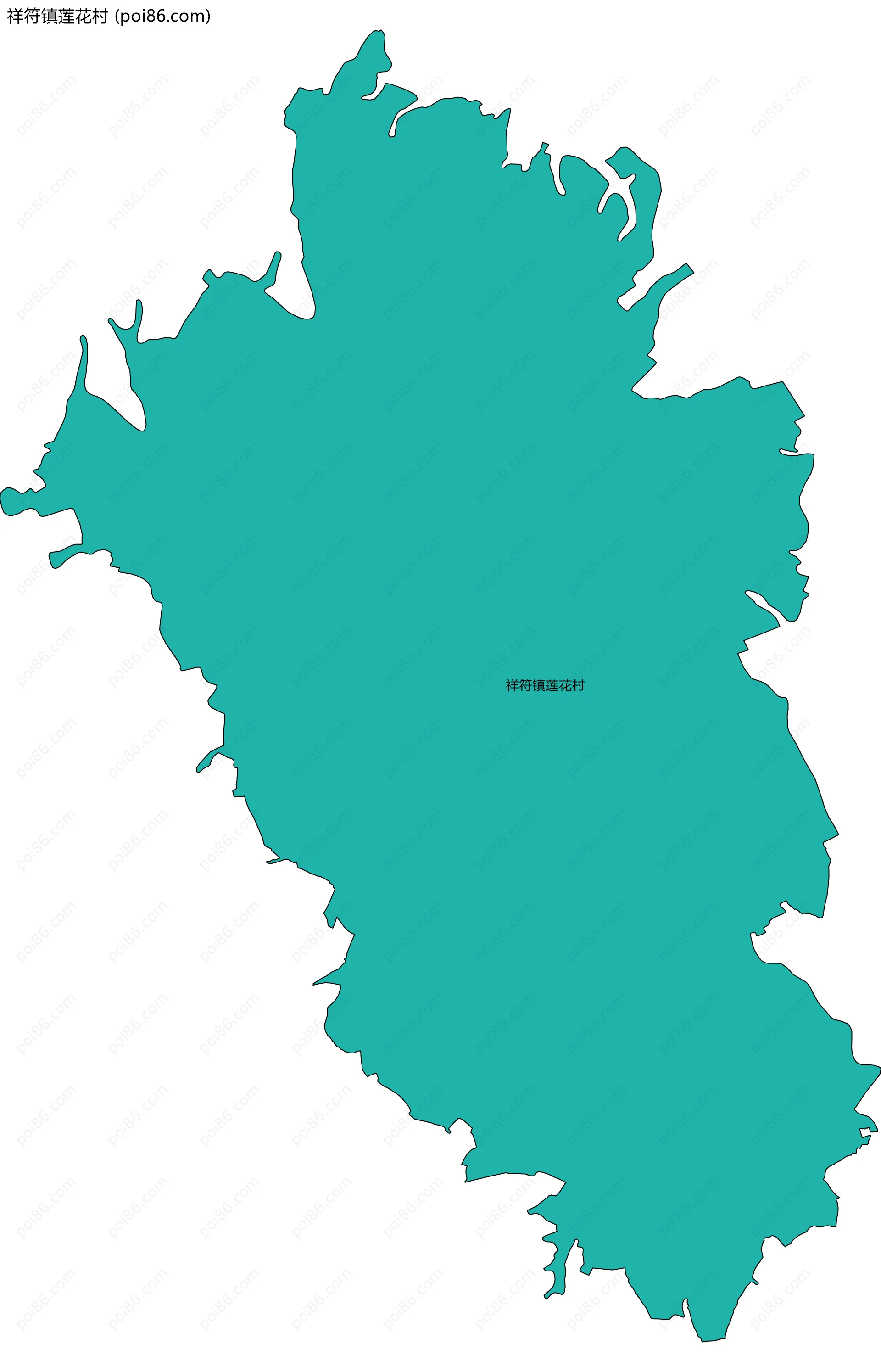 祥符镇莲花村边界地图