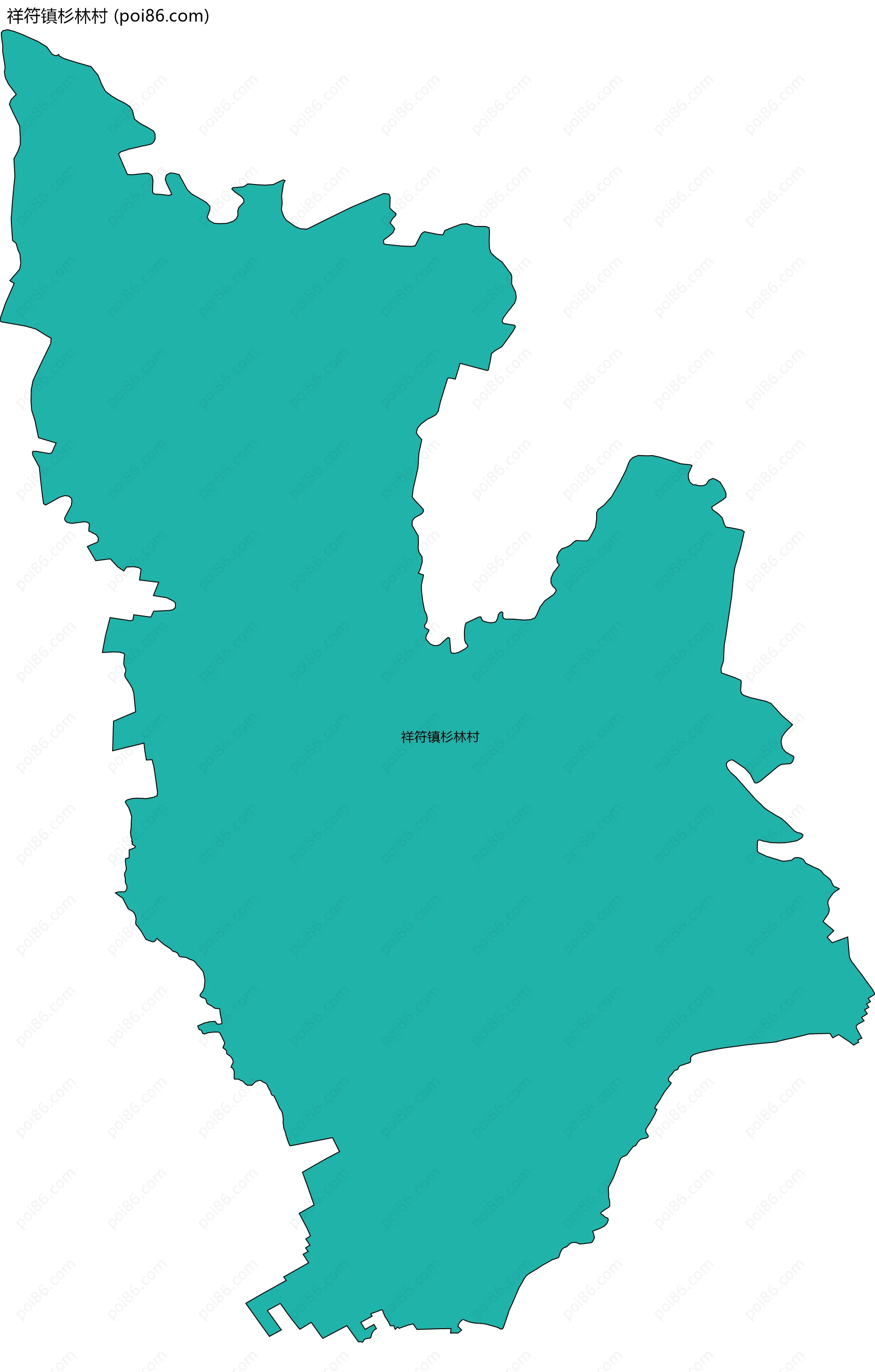 祥符镇杉林村边界地图