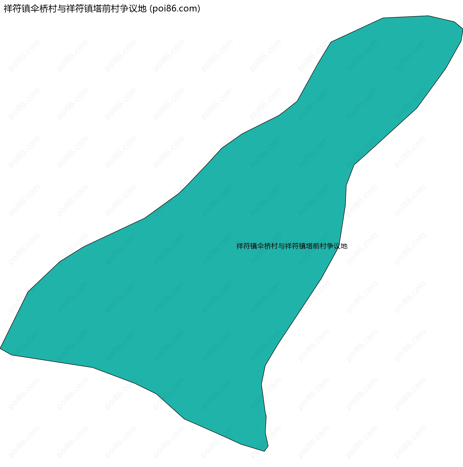 祥符镇伞桥村与祥符镇塔前村争议地边界地图