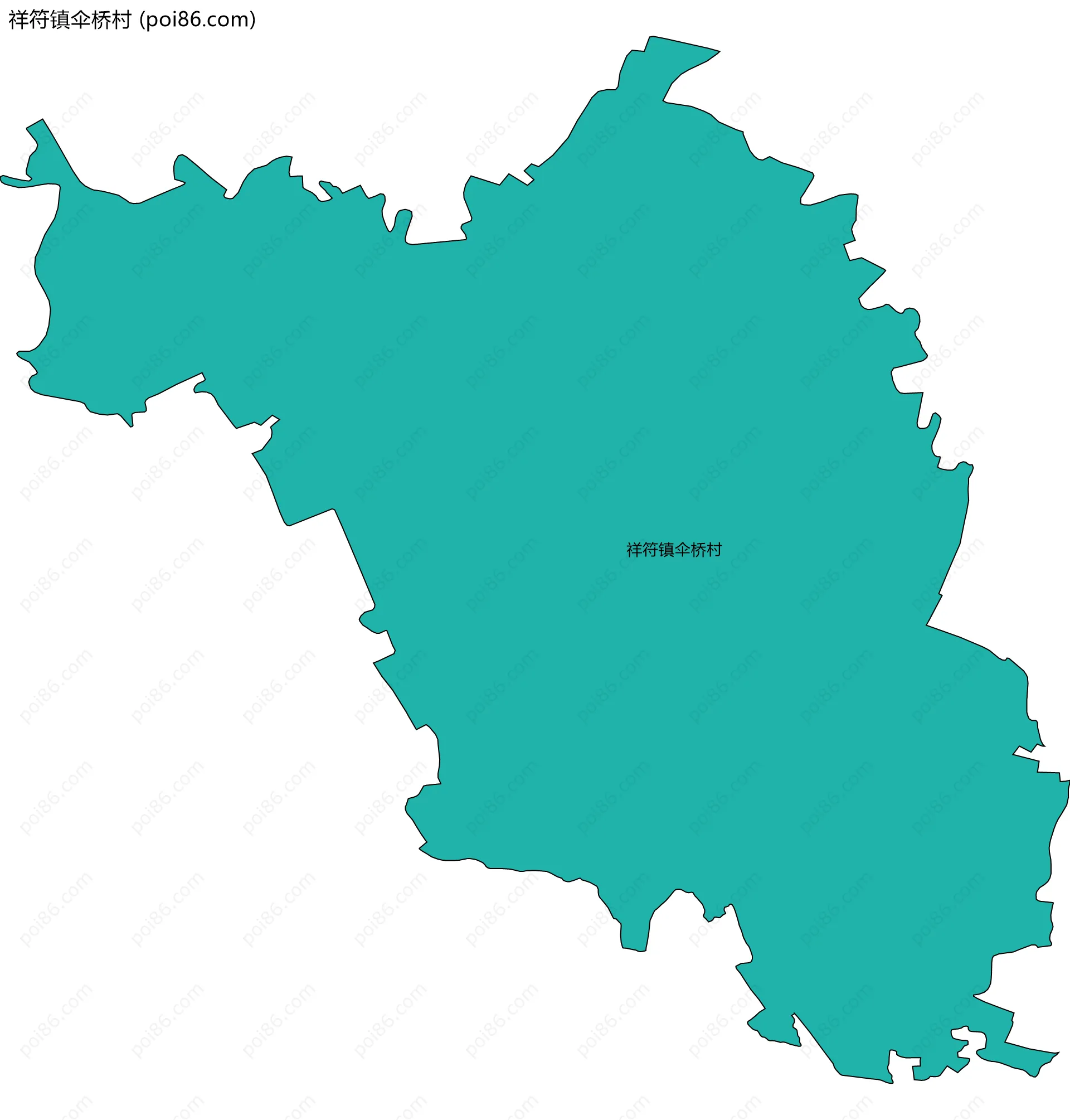 祥符镇伞桥村边界地图