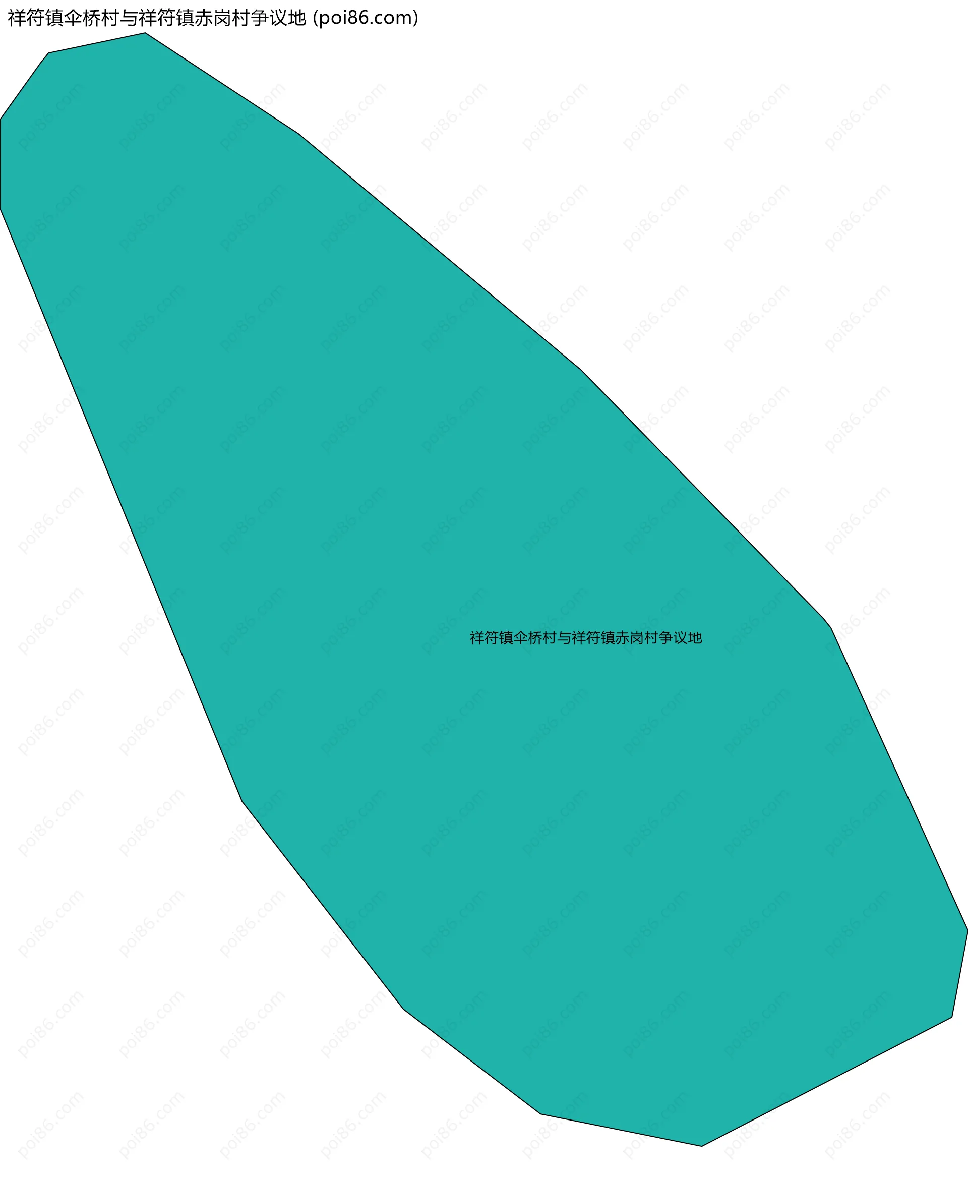 祥符镇伞桥村与祥符镇赤岗村争议地边界地图